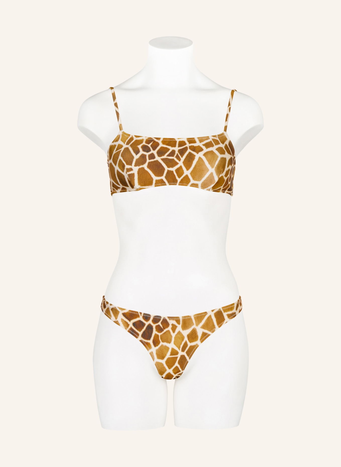 MRS & HUGS Majtki bikini z wysokim stanem: JASNOBRĄZOWY / KREMOWY