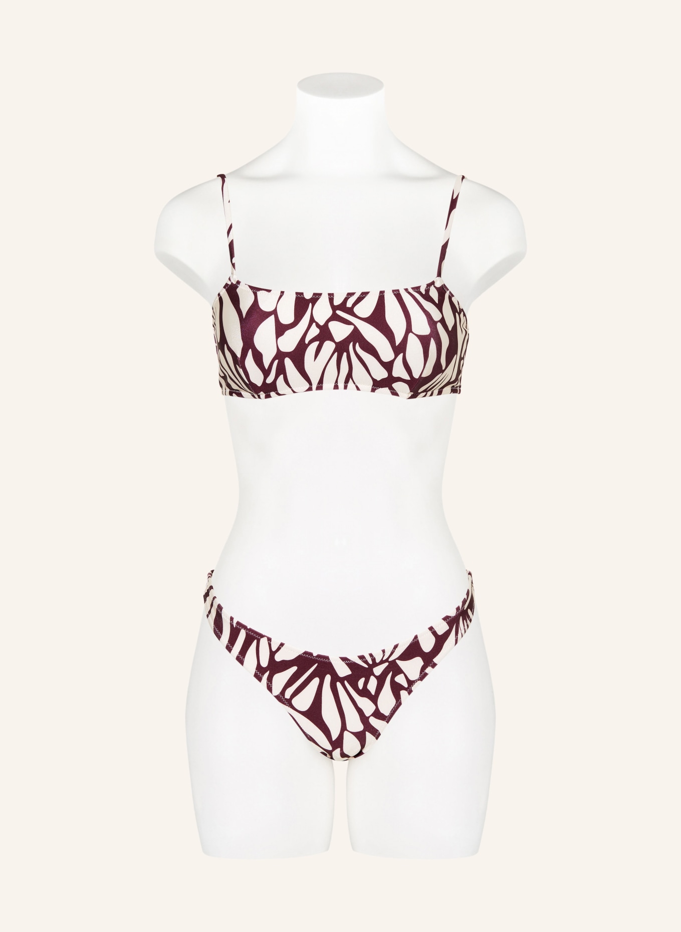 MRS & HUGS Gorsetowy top bikini: FIOLETOWY / BIAŁY