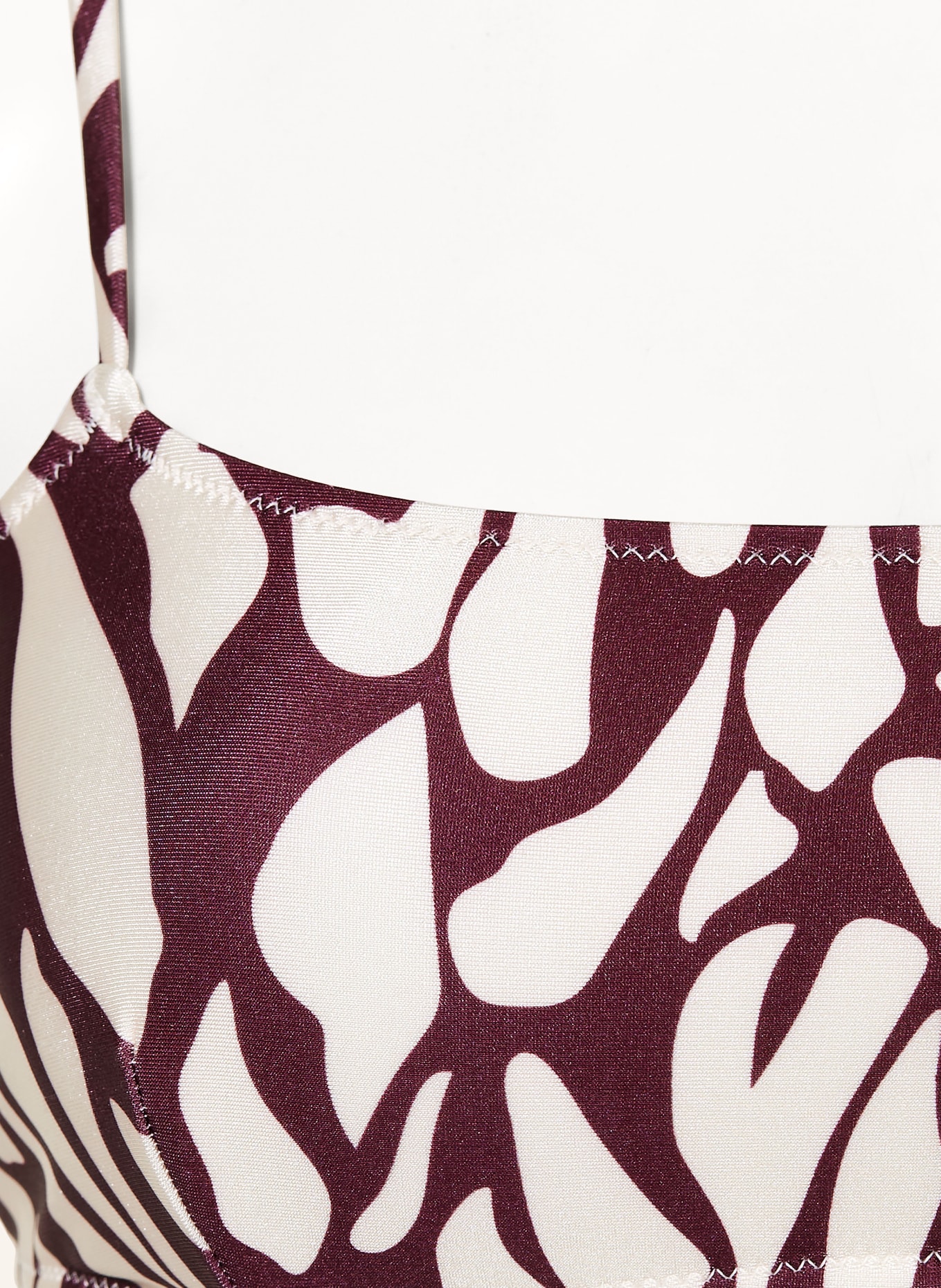 MRS & HUGS Gorsetowy top bikini: FIOLETOWY / BIAŁY