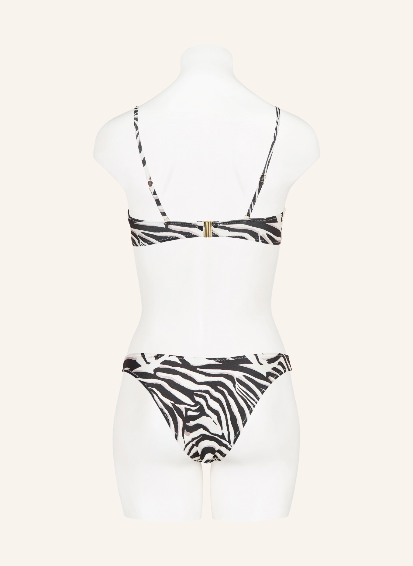 MRS & HUGS Gorsetowy top bikini: CZARNY / SZAROBRĄZOWY / BIAŁY