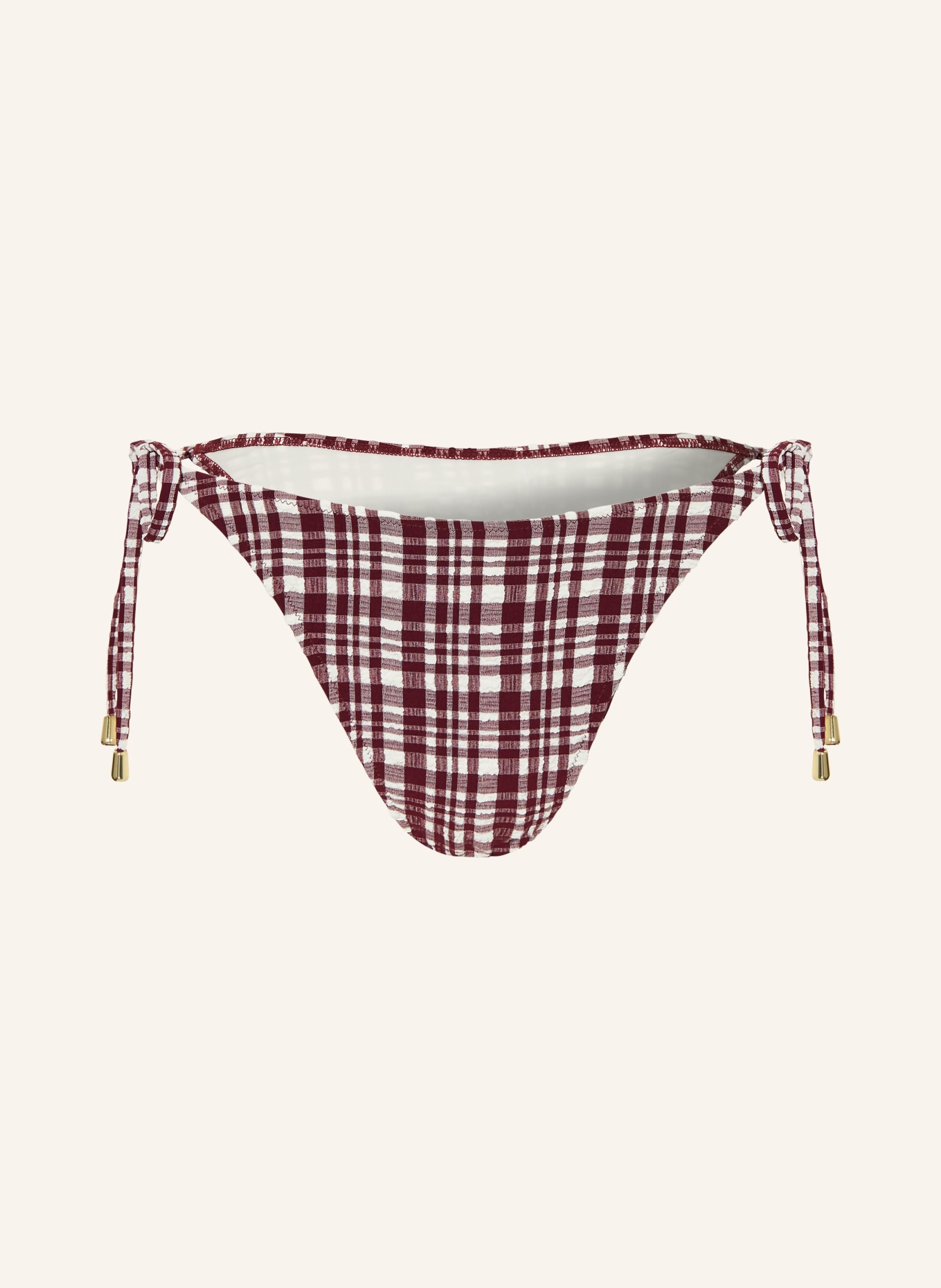 MRS & HUGS Triangle bikini bottoms: DARK PURPLE / WHITE