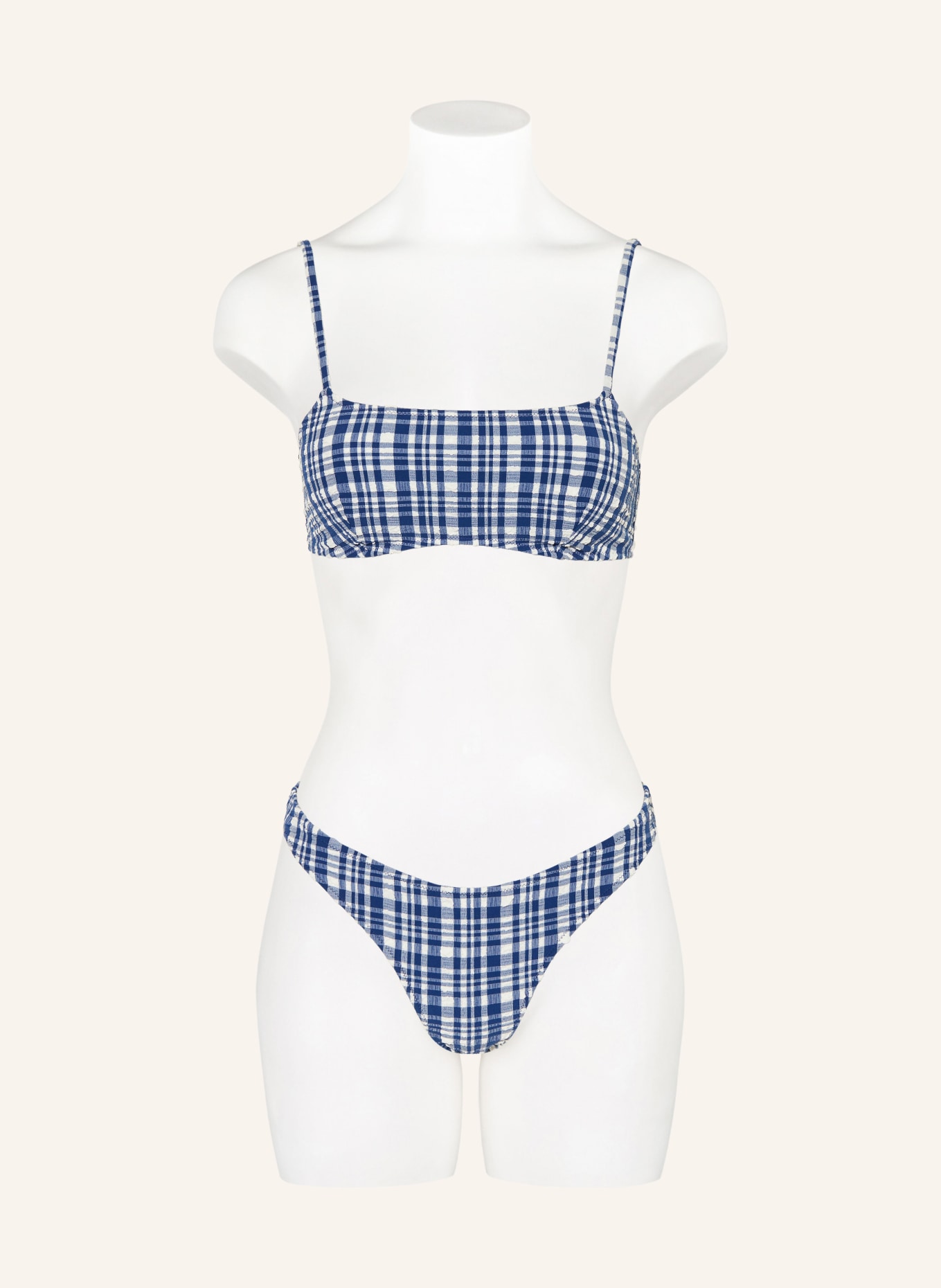 MRS & HUGS Brazylijskie figi bikini: NIEBIESKI / BIAŁY