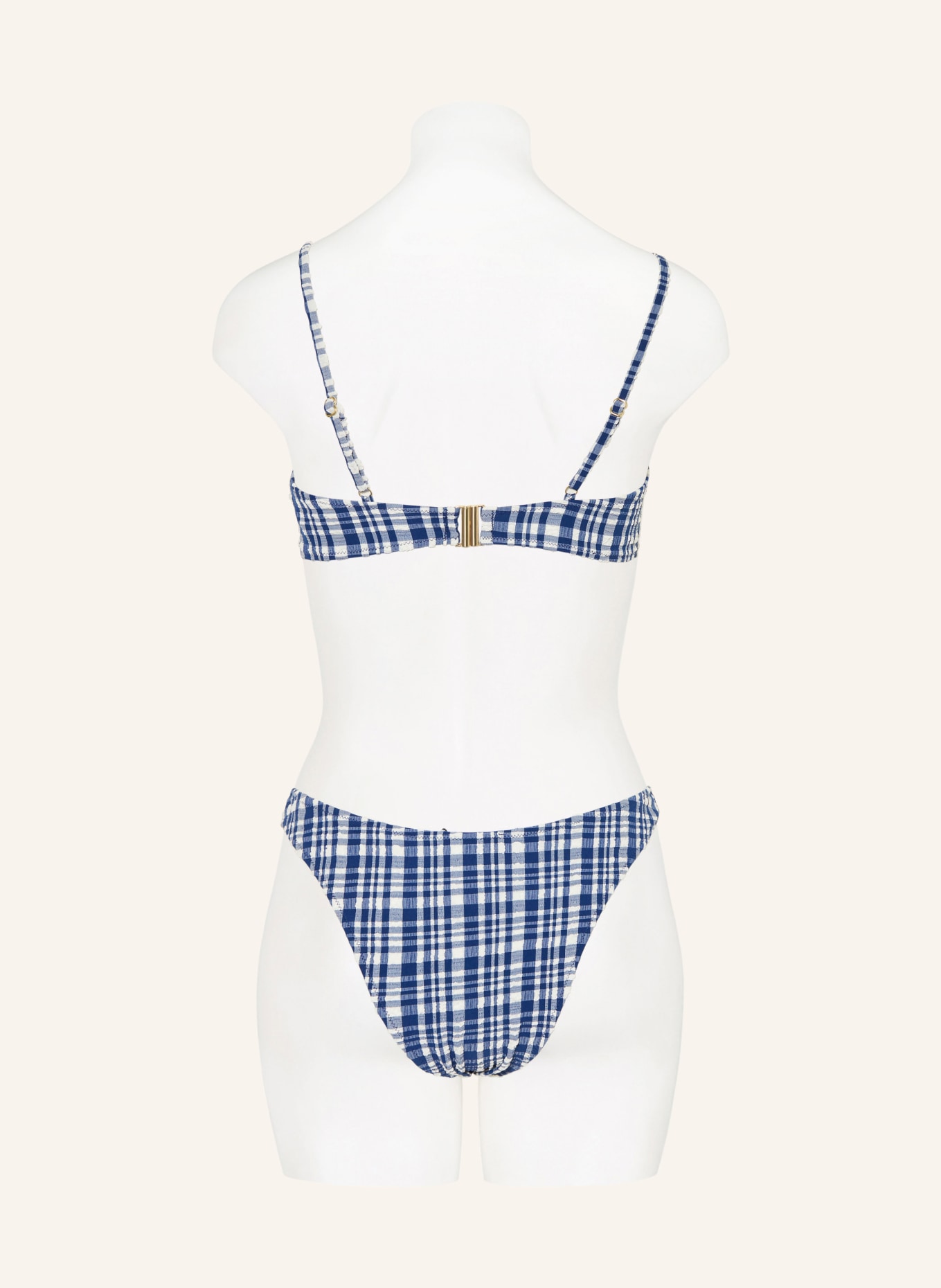 MRS & HUGS Brazylijskie figi bikini: NIEBIESKI / BIAŁY