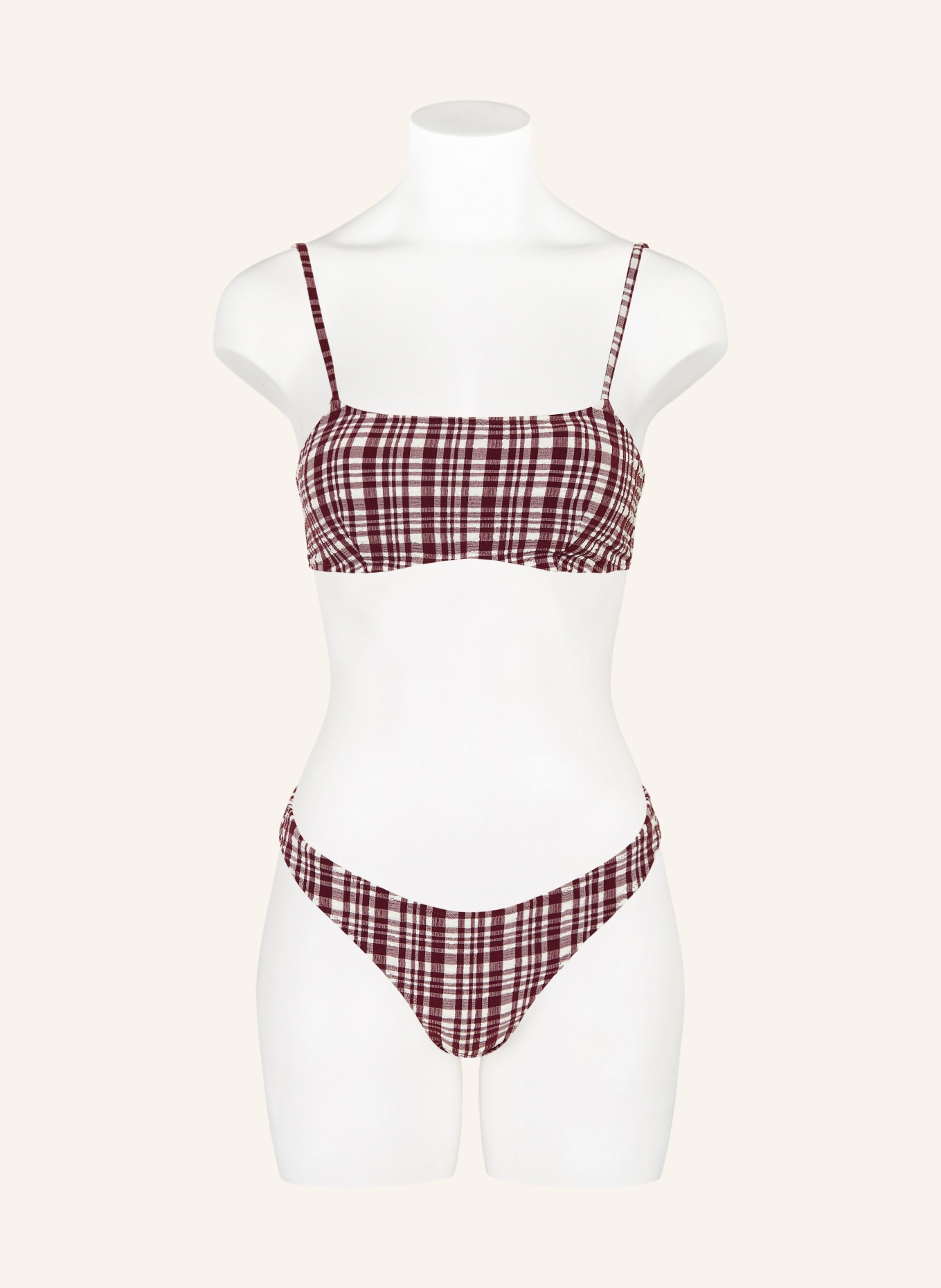 MRS & HUGS Brazilian bikini bottoms: DARK PURPLE / WHITE