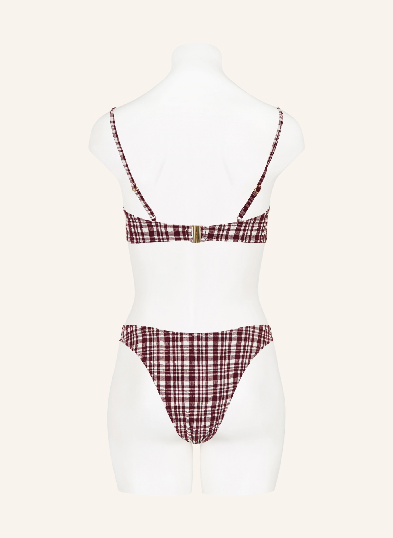 MRS & HUGS Brazilian bikini bottoms: DARK PURPLE / WHITE