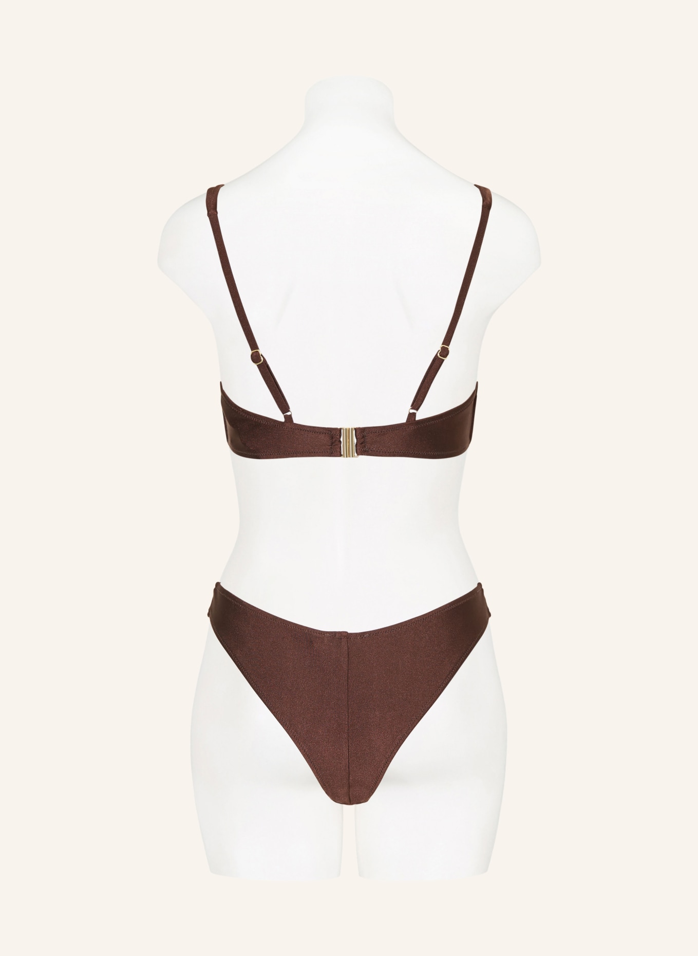 MRS & HUGS Bralette bikini top: CIEMNOBRĄZOWY