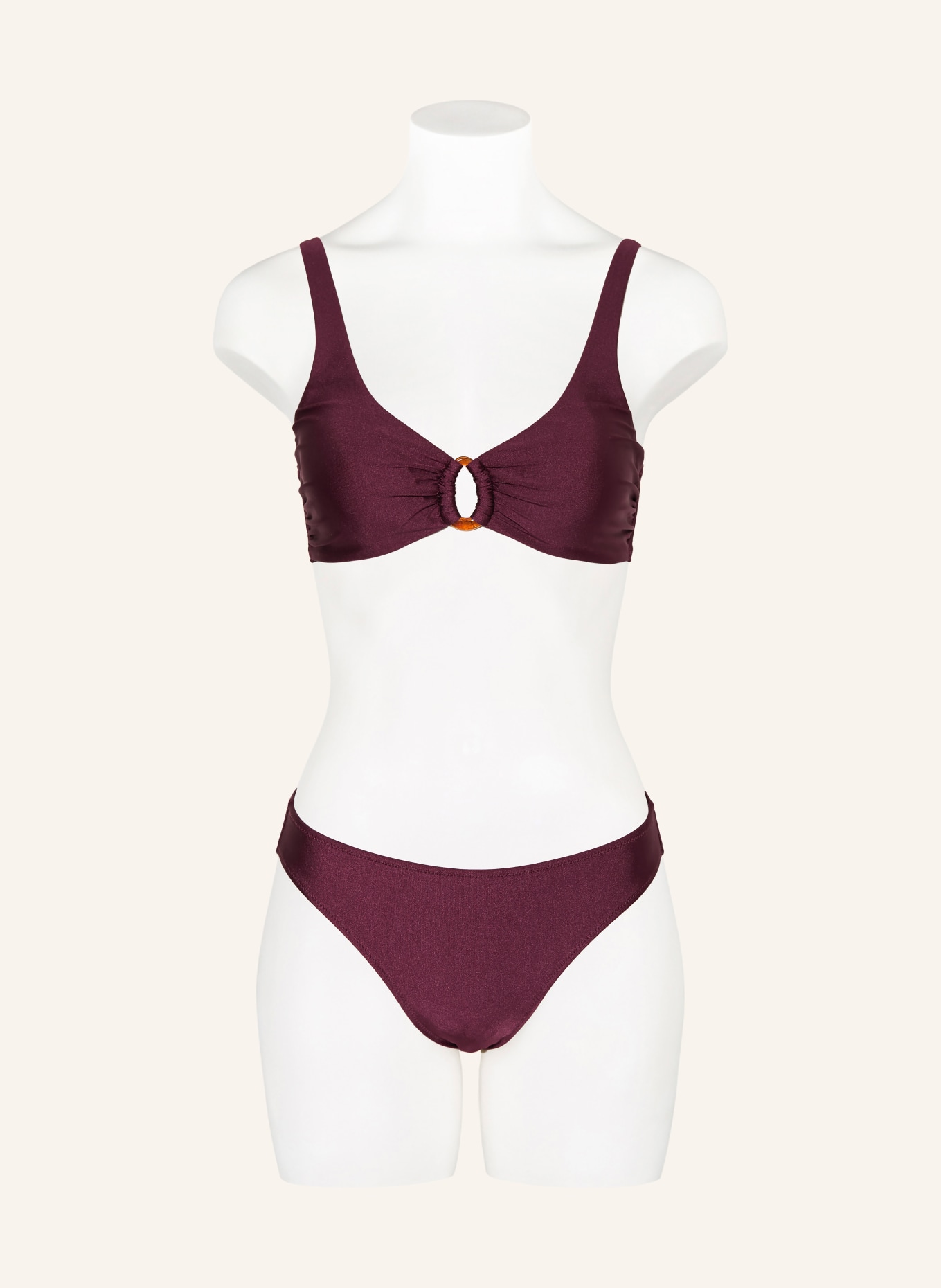 MRS & HUGS Bralette bikini top: CIEMNOCZERWONY