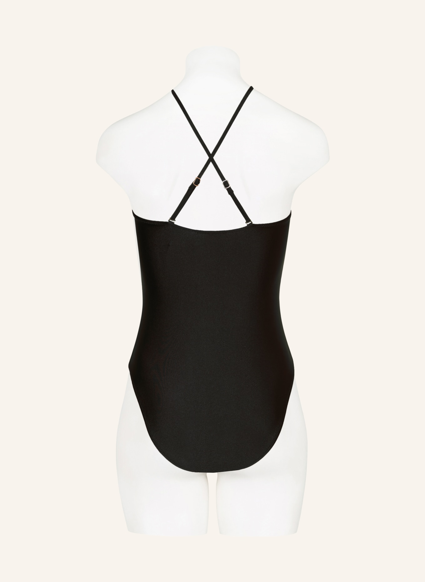 MRS & HUGS Strój kąpielowy bandeau z wycięciami: CZARNY