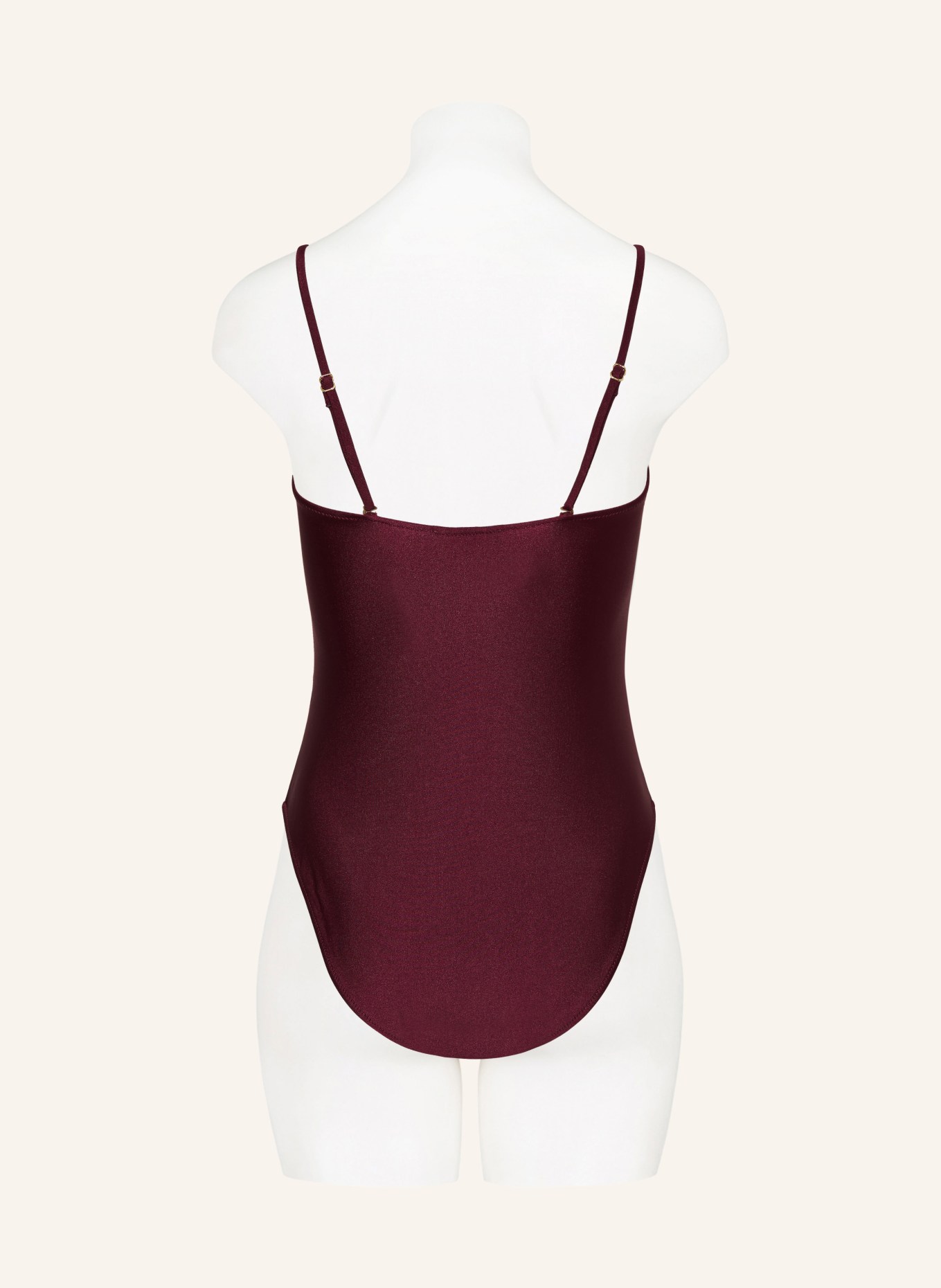 MRS & HUGS Strój kąpielowy bandeau z wycięciami: CIEMNOCZERWONY