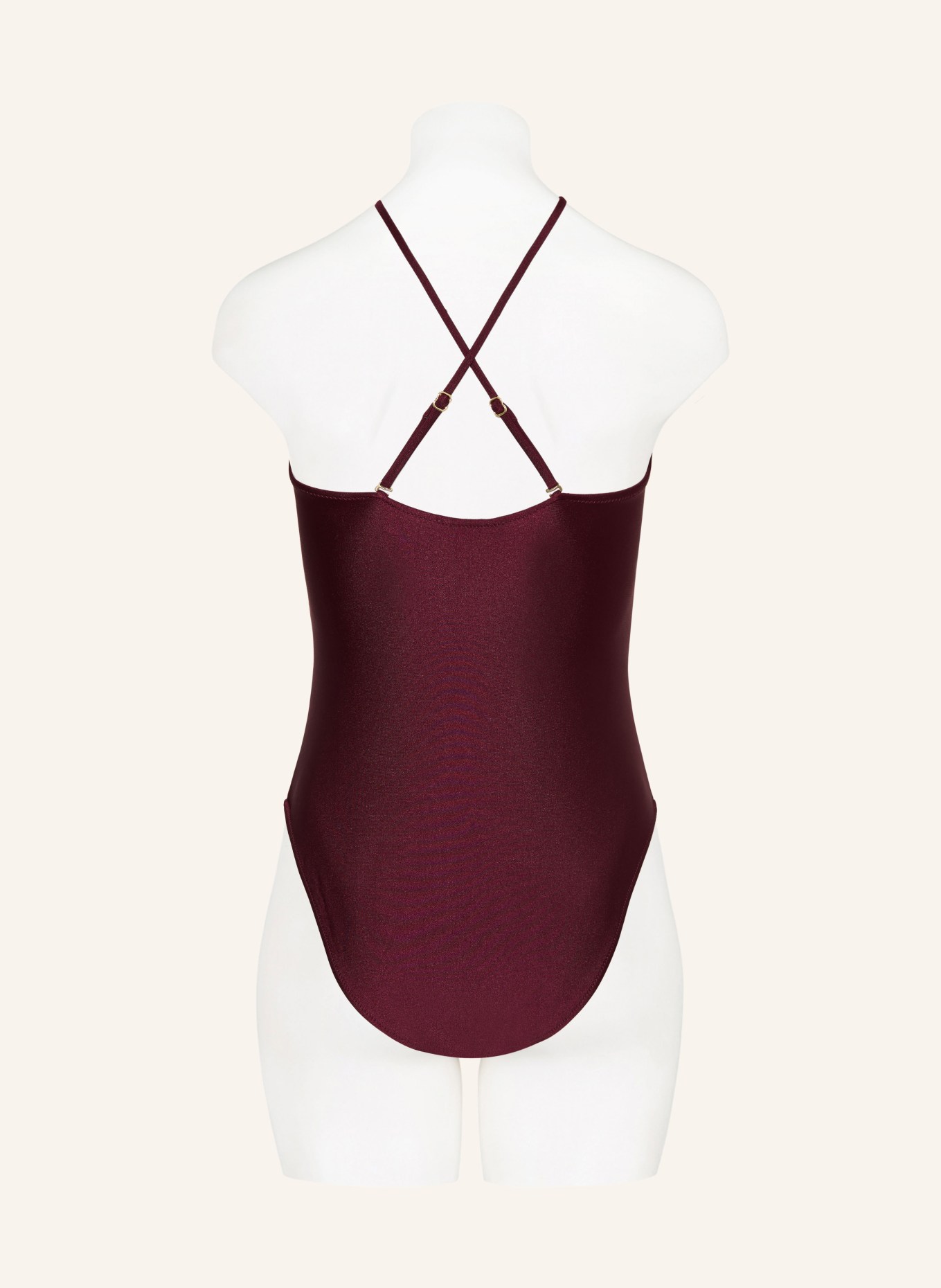 MRS & HUGS Strój kąpielowy bandeau z wycięciami: CIEMNOCZERWONY