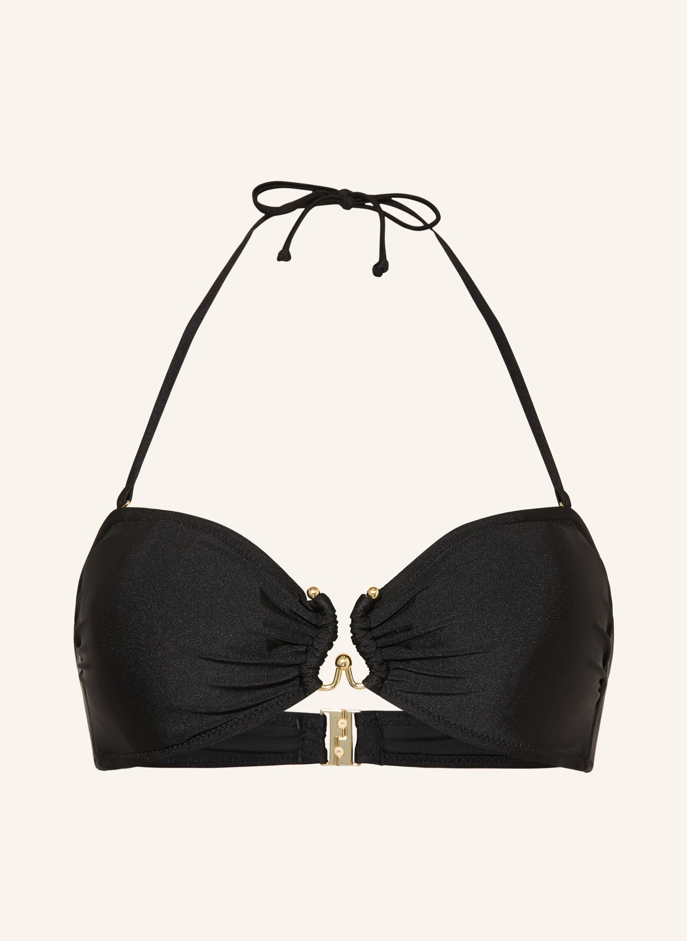 MRS & HUGS Bandeau-Bikini-Top: SCHWARZ