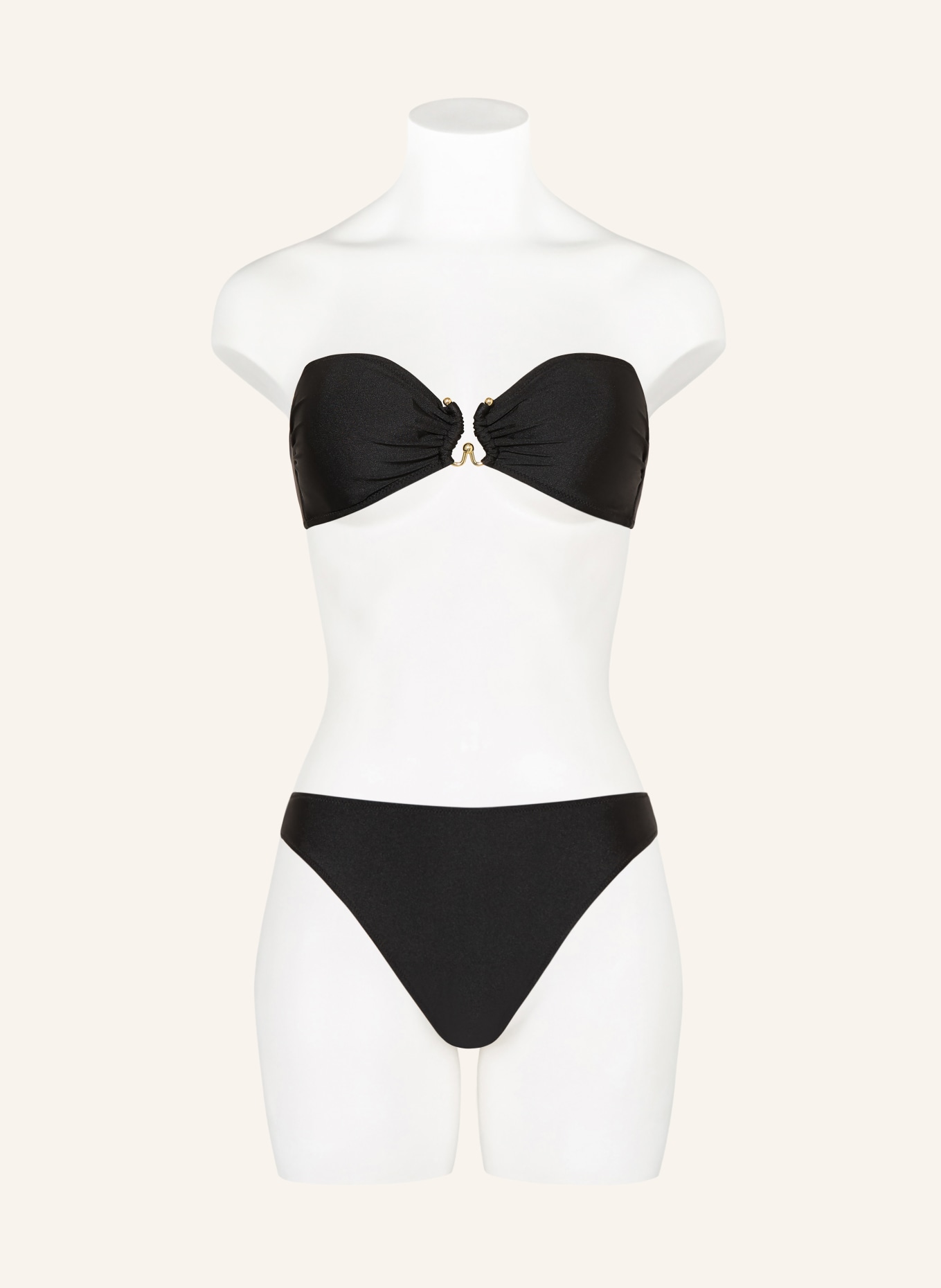 MRS & HUGS Bandeau-Bikini-Top: SCHWARZ