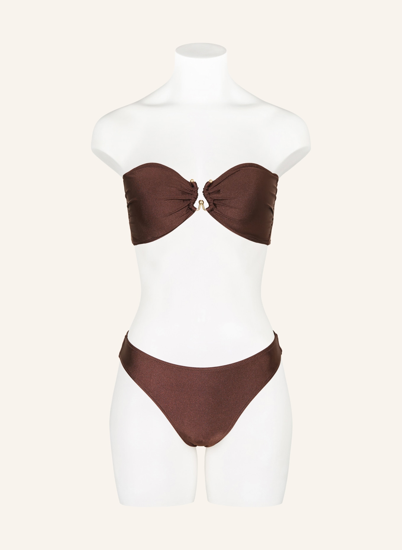 MRS & HUGS Bandeau-Bikini-Top: DUNKELBRAUN