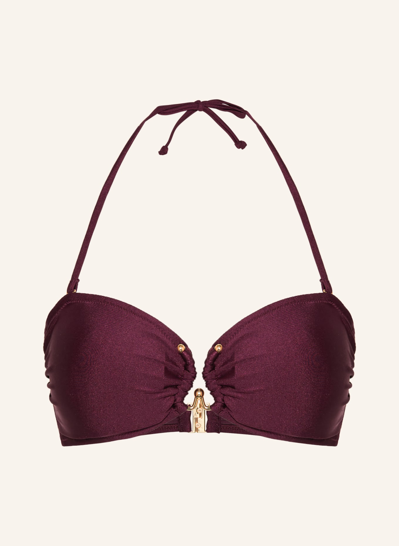 MRS & HUGS Bandeau-Bikini-Top: DUNKELROT