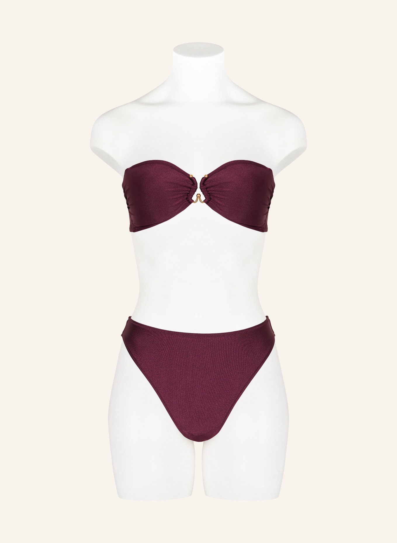 MRS & HUGS Bandeau-Bikini-Top: DUNKELROT