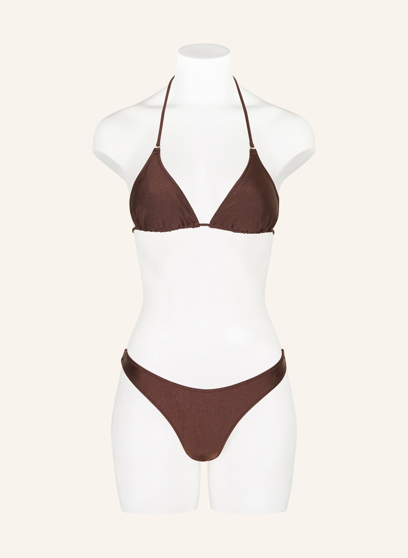 MRS & HUGS Brazylijskie figi bikini: CIEMNOBRĄZOWY