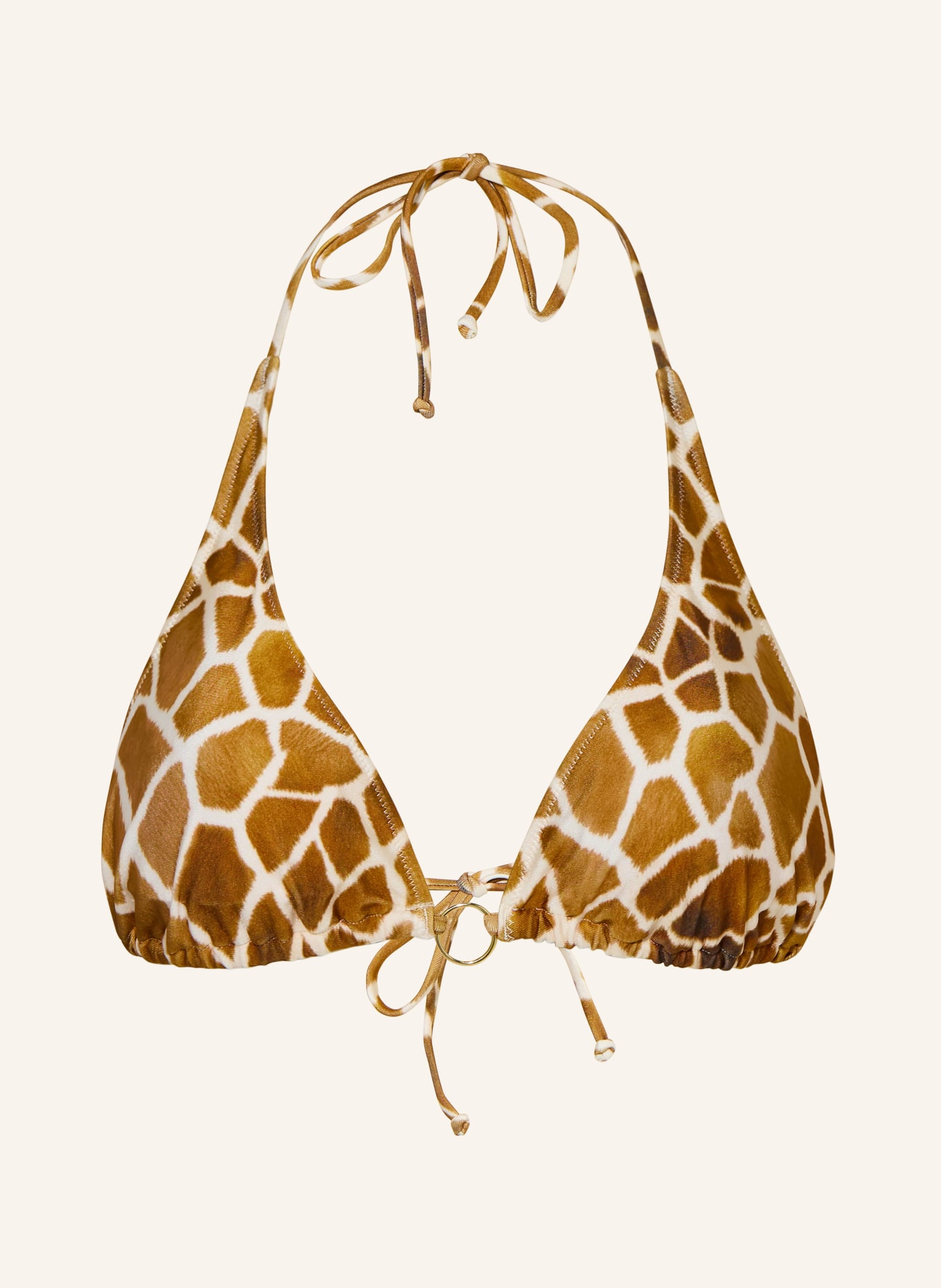 MRS & HUGS Górna część bikini z wiązaniem na szyi: JASNOBRĄZOWY / KREMOWY