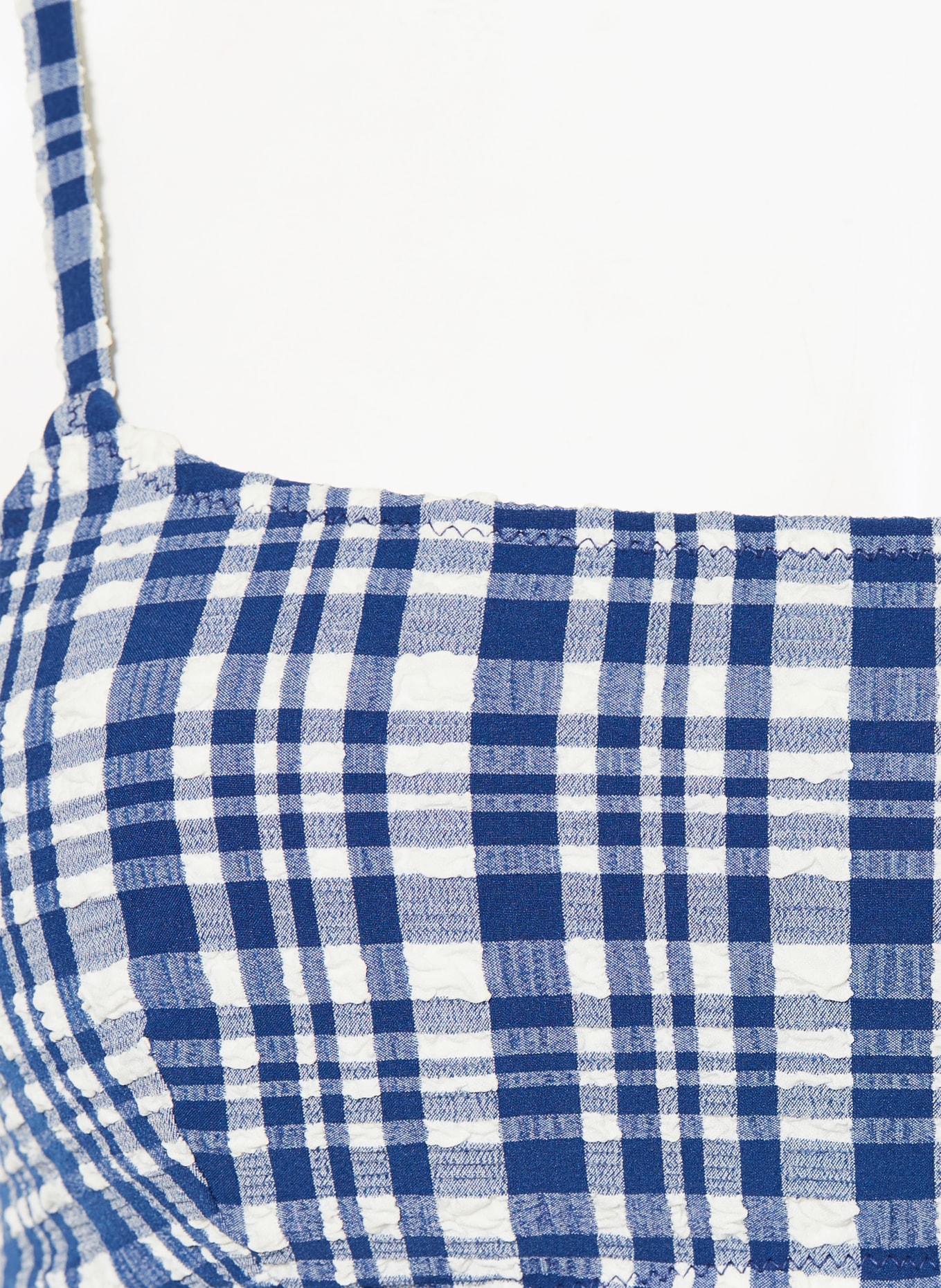 MRS & HUGS Gorsetowy top bikini: NIEBIESKI / BIAŁY