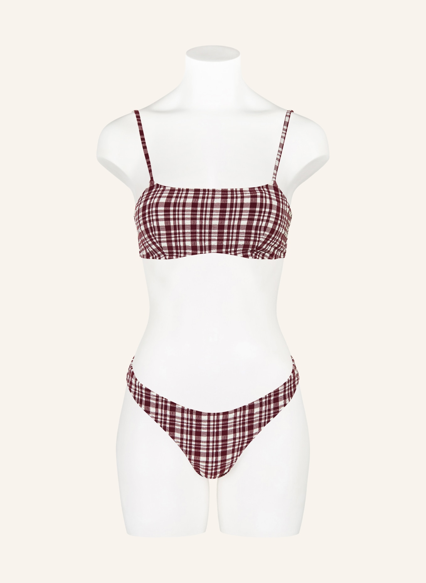 MRS & HUGS Gorsetowy top bikini: FIOLETOWY / BIAŁY