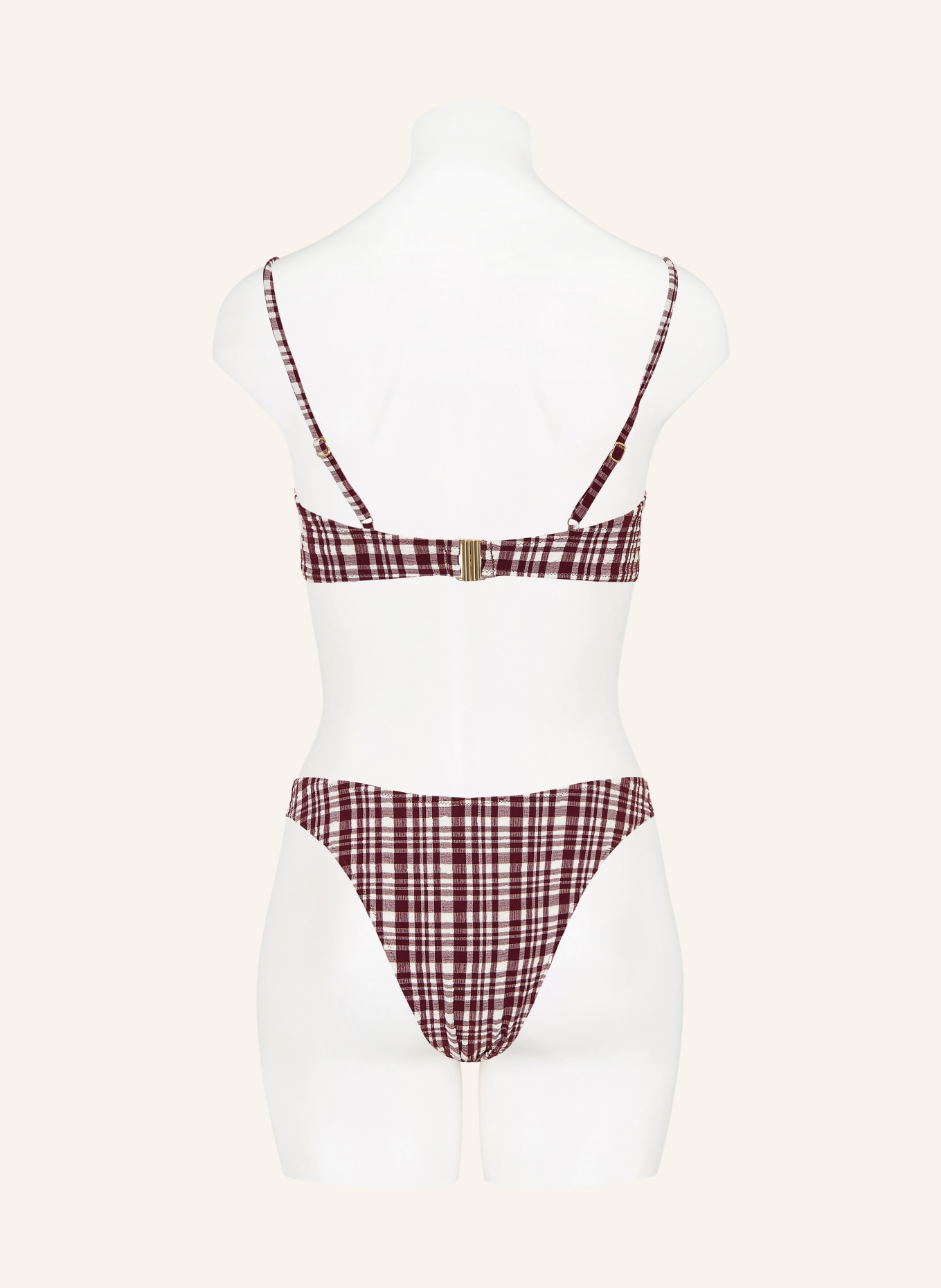 MRS & HUGS Gorsetowy top bikini: FIOLETOWY / BIAŁY