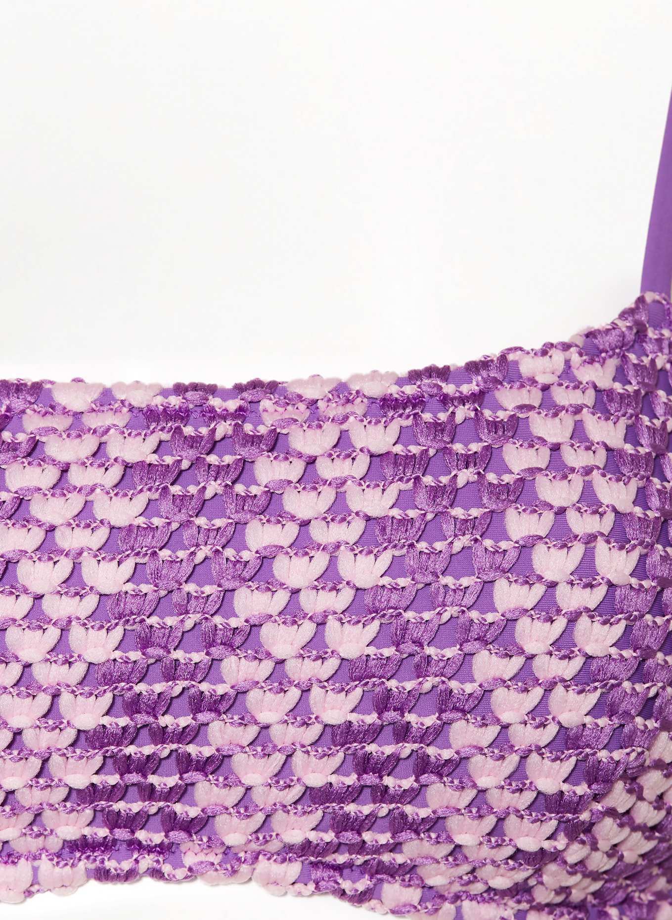 MRS & HUGS Gorsetowy top bikini: LILA / JASNOFIOLETOWY