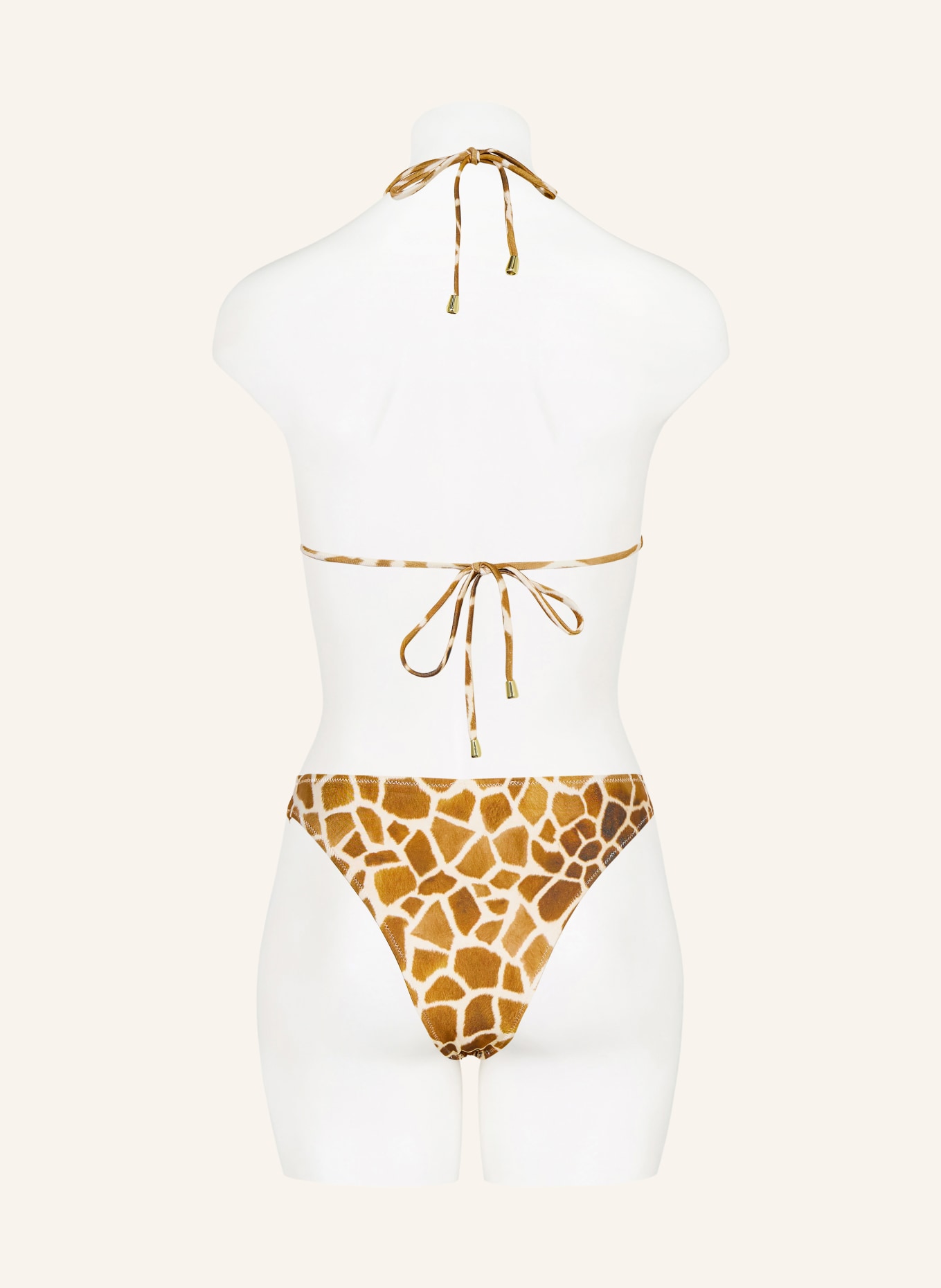 MRS & HUGS Majtki bikini z wysokim stanem: JASNOBRĄZOWY / KREMOWY