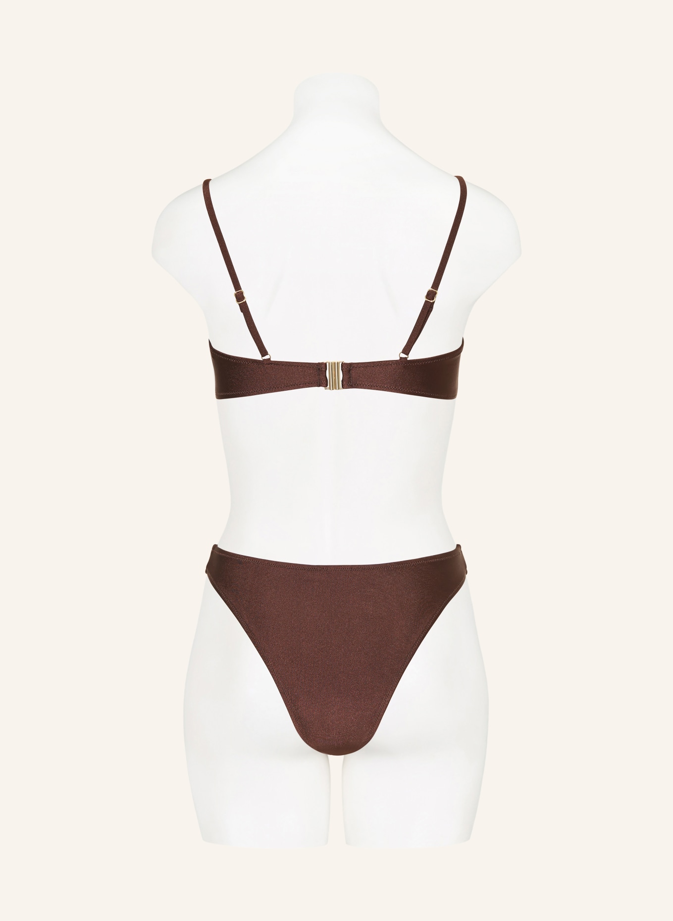 MRS & HUGS bustier bikini top: DARK BROWN