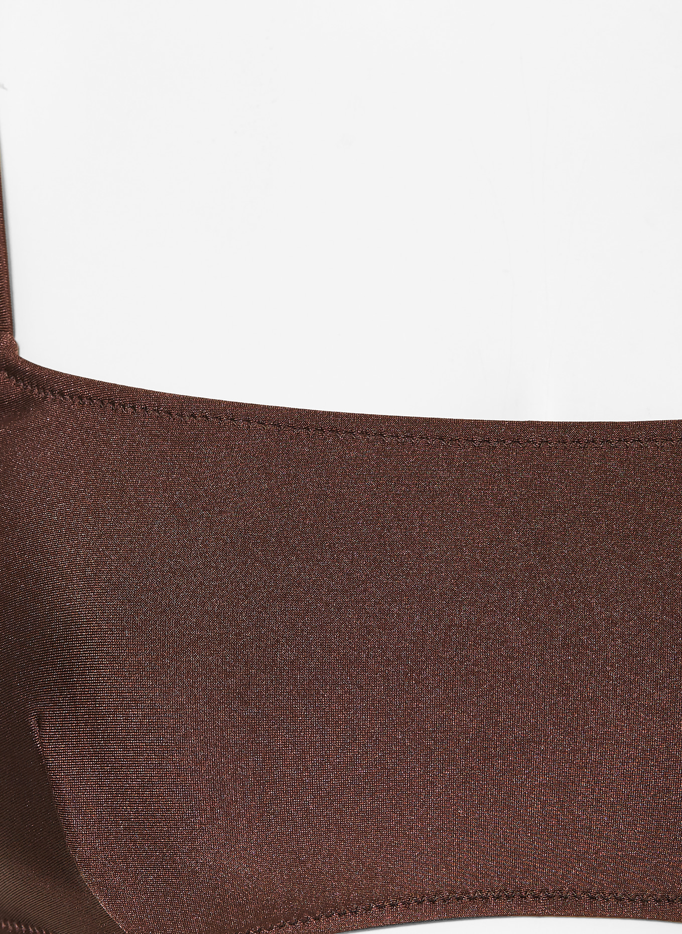 MRS & HUGS bustier bikini top: DARK BROWN