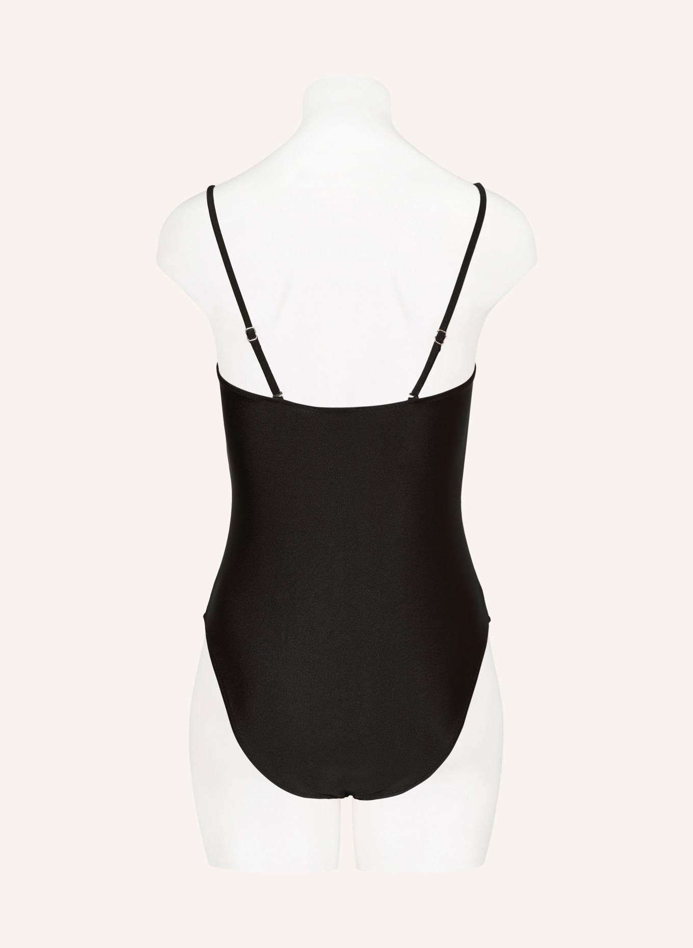 MRS & HUGS Bandeau-Badeanzug mit Cut-outs: SCHWARZ