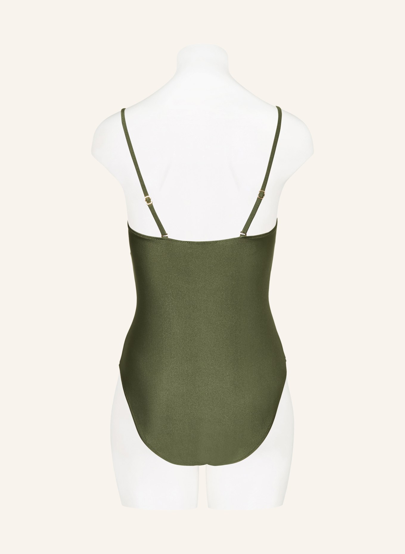 MRS & HUGS Strój kąpielowy typu bandeau z wycięciami: ZIELONY