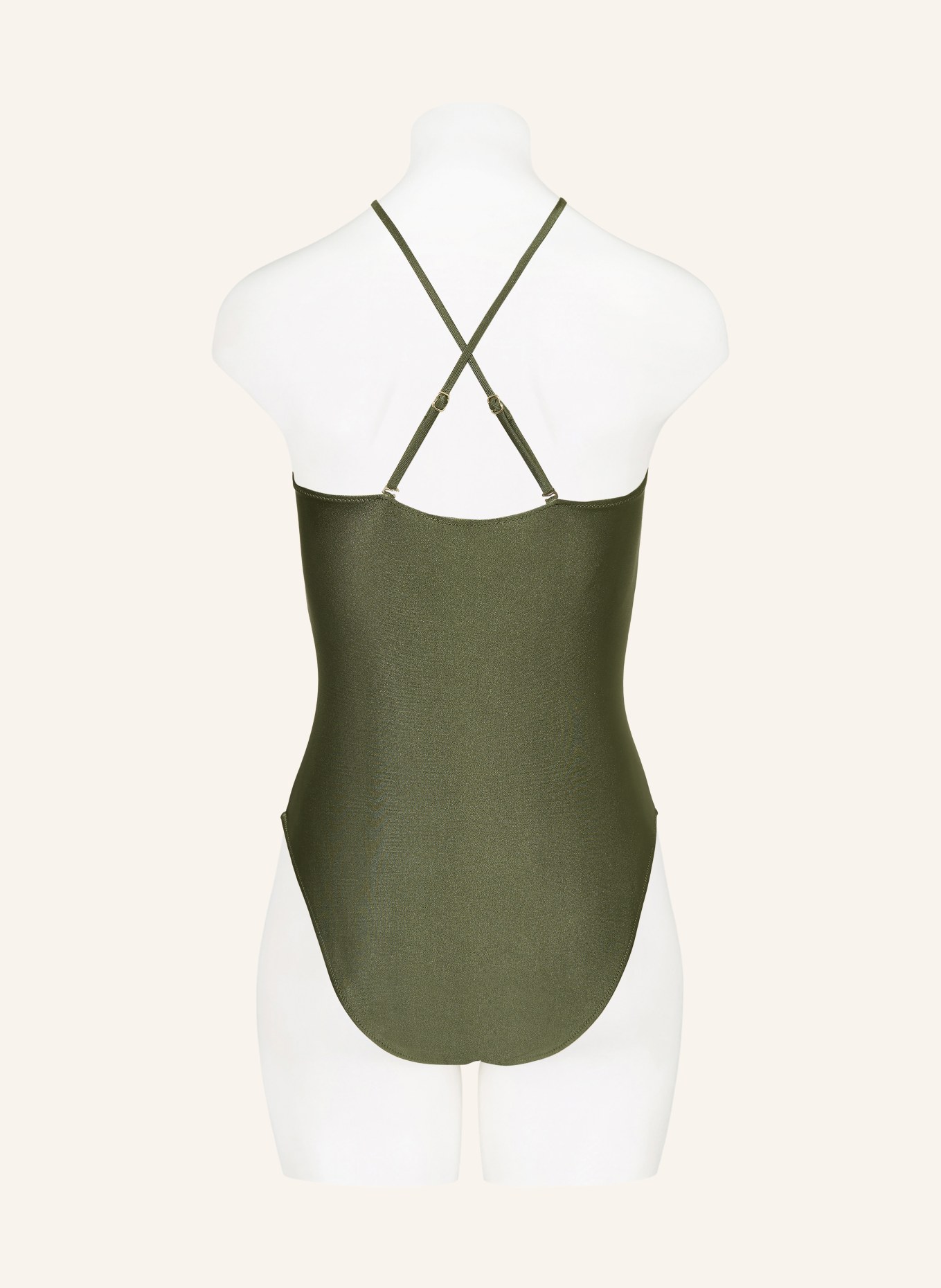 MRS & HUGS Strój kąpielowy typu bandeau z wycięciami: ZIELONY