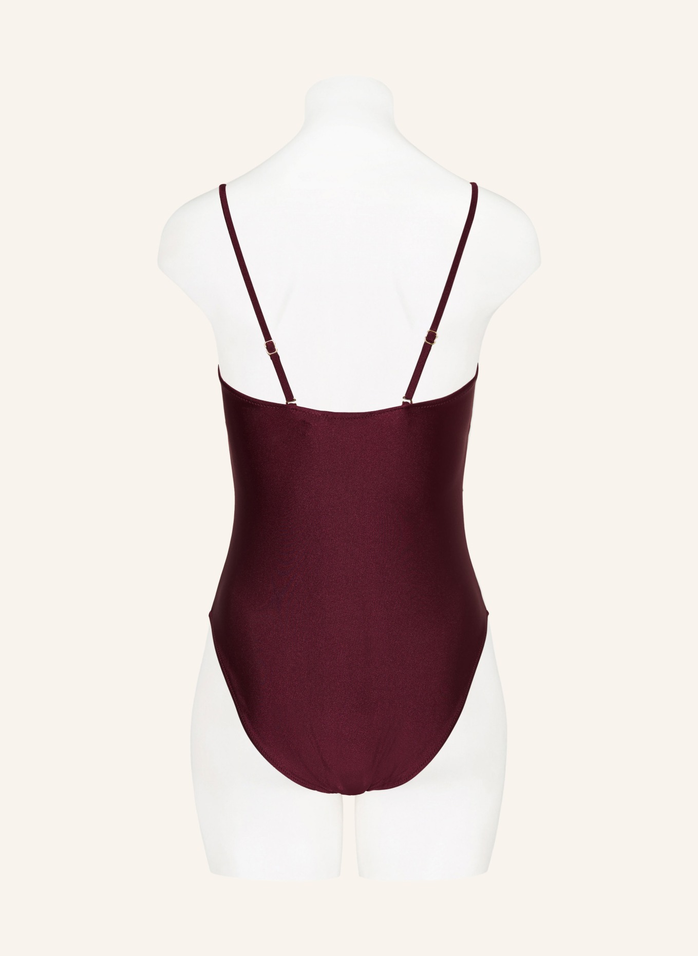 MRS & HUGS Bandeau-Badeanzug mit Cut-outs: DUNKELROT