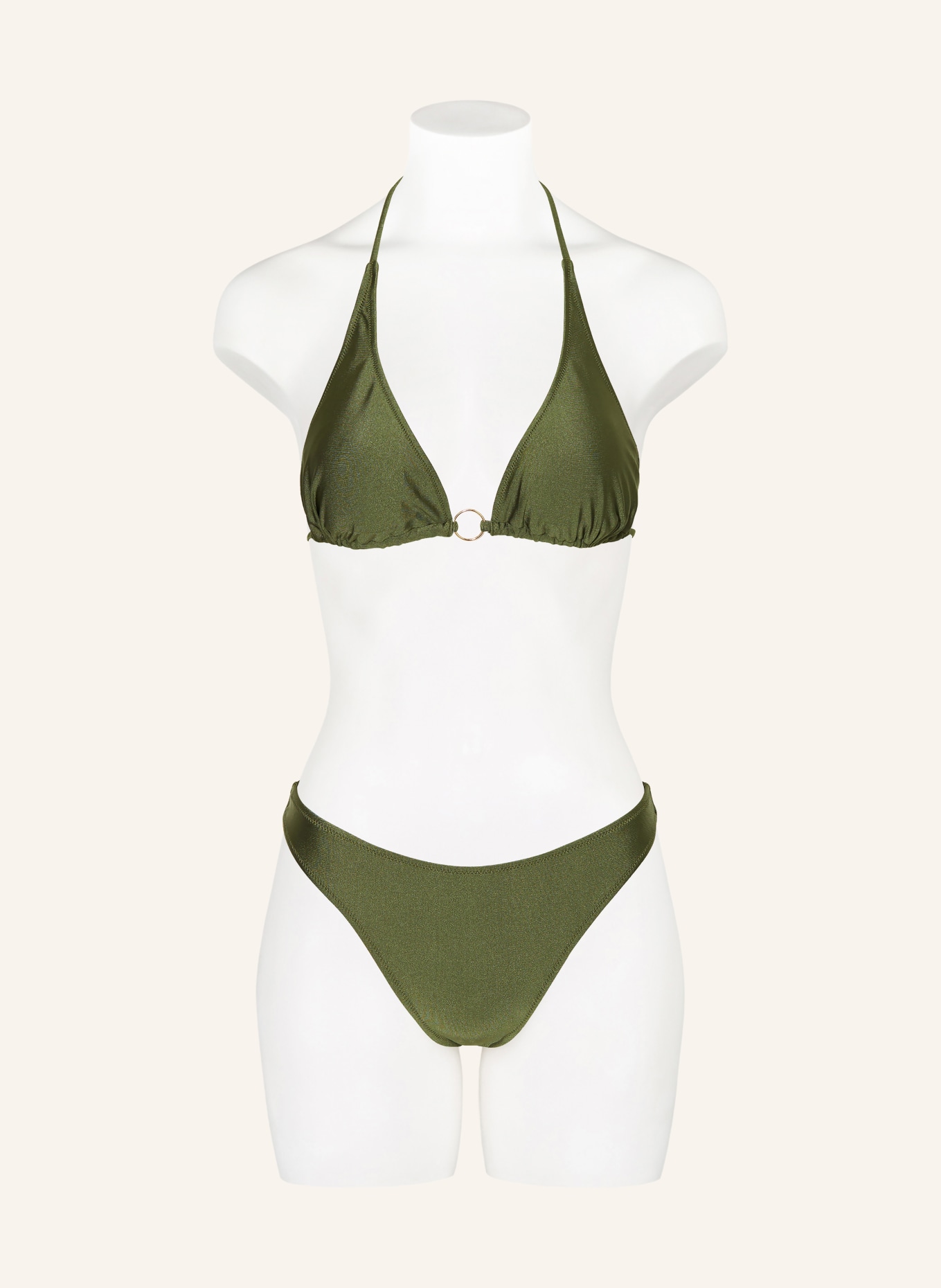 MRS & HUGS Triangle bikini top: OLIVE