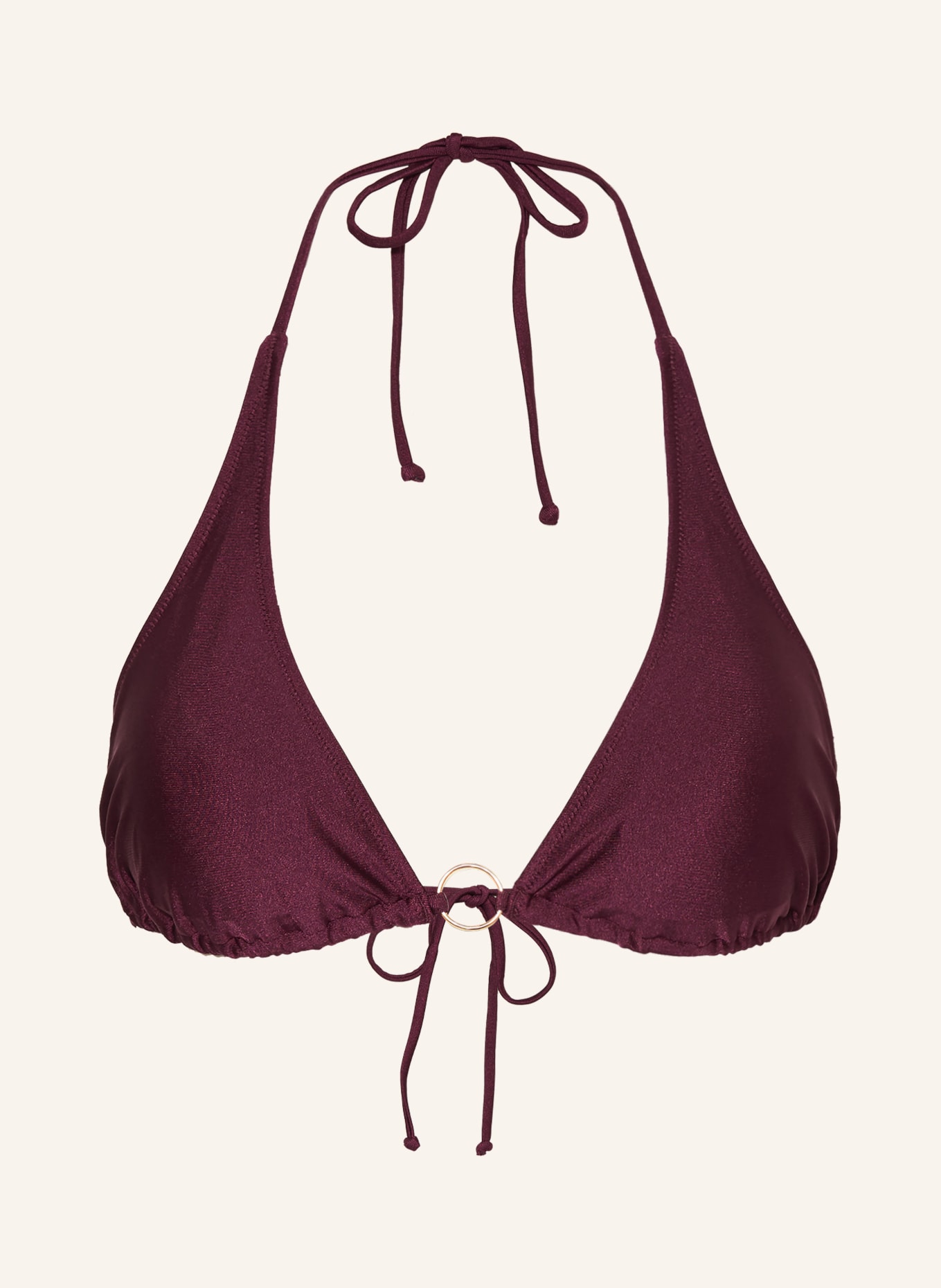 MRS & HUGS Triangle bikini top: DARK RED