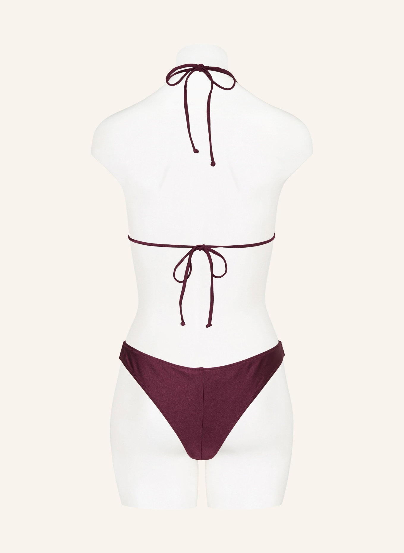 MRS & HUGS Triangle bikini top: DARK RED