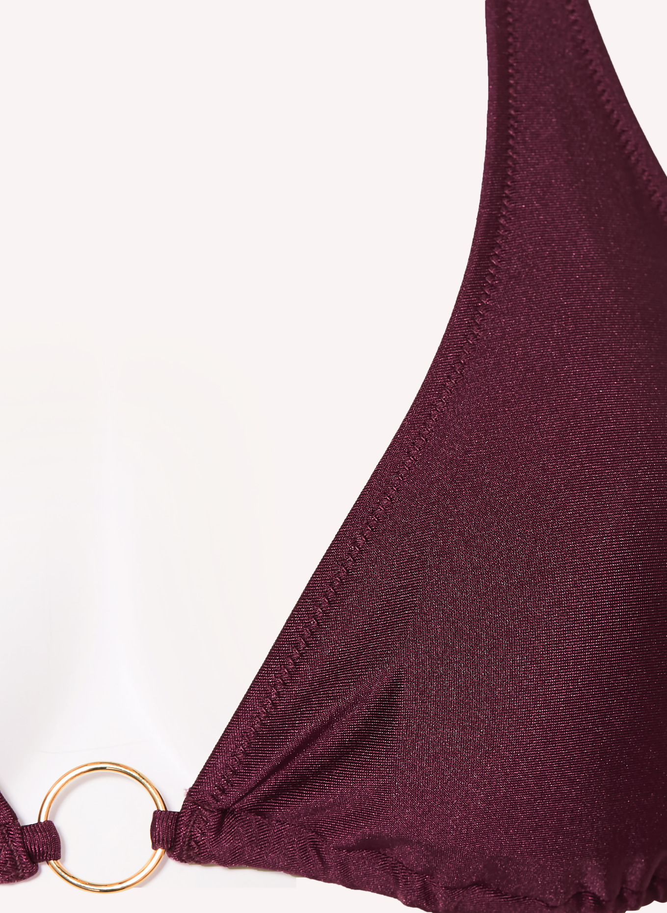 MRS & HUGS Triangle bikini top: DARK RED