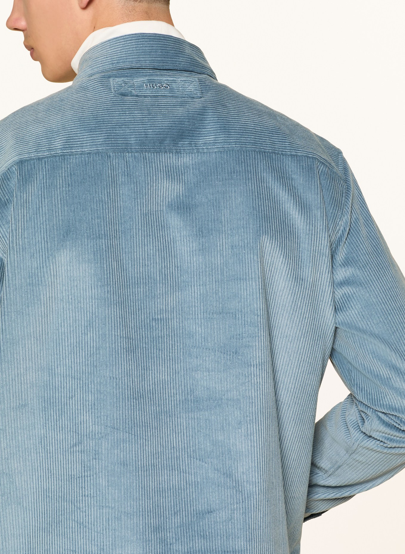 HUGO Cord-Overjacket ECORD: HELLBLAU