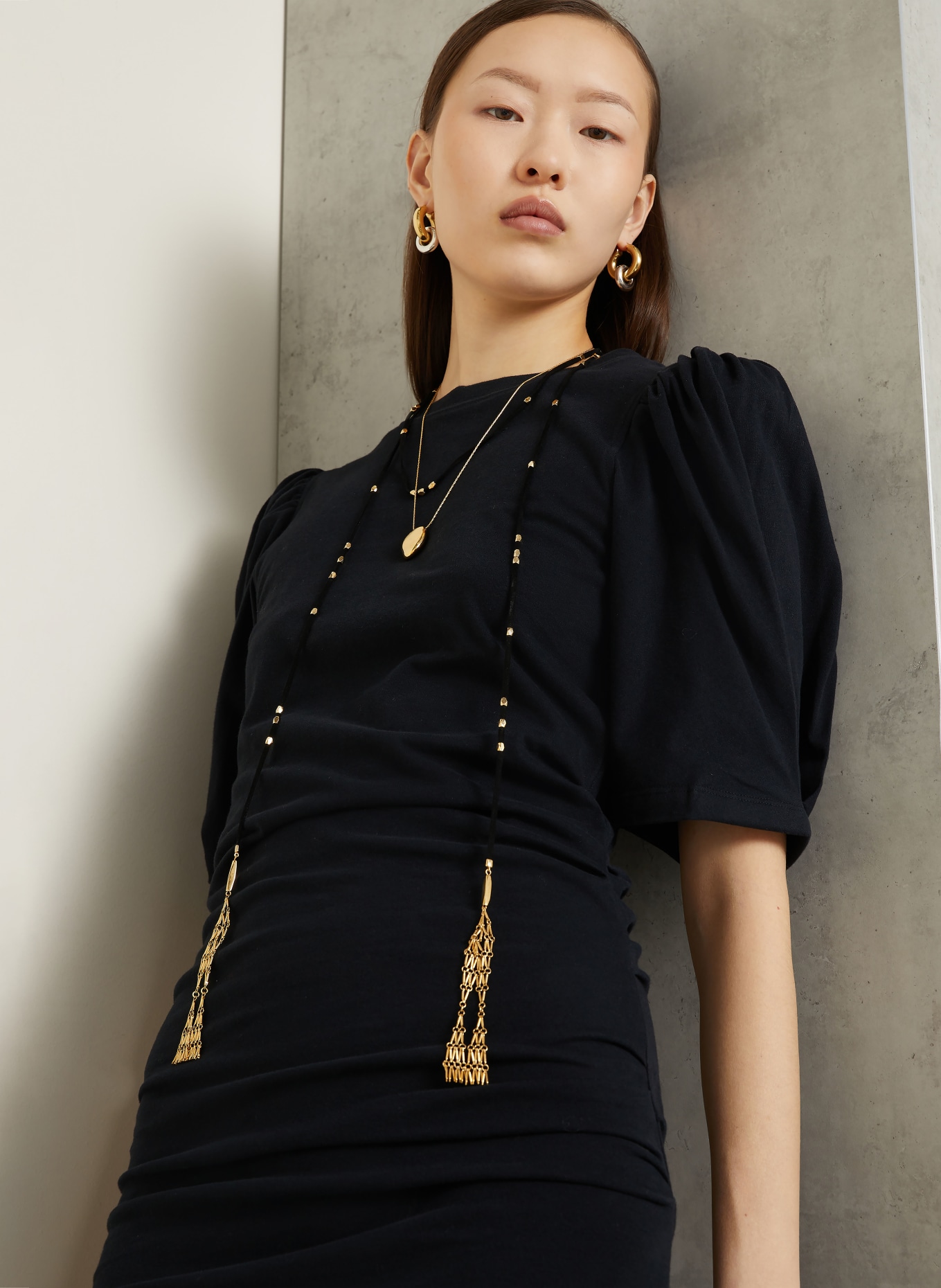 ISABEL MARANT Cocktailkleid MYLDA aus Jersey: SCHWARZ