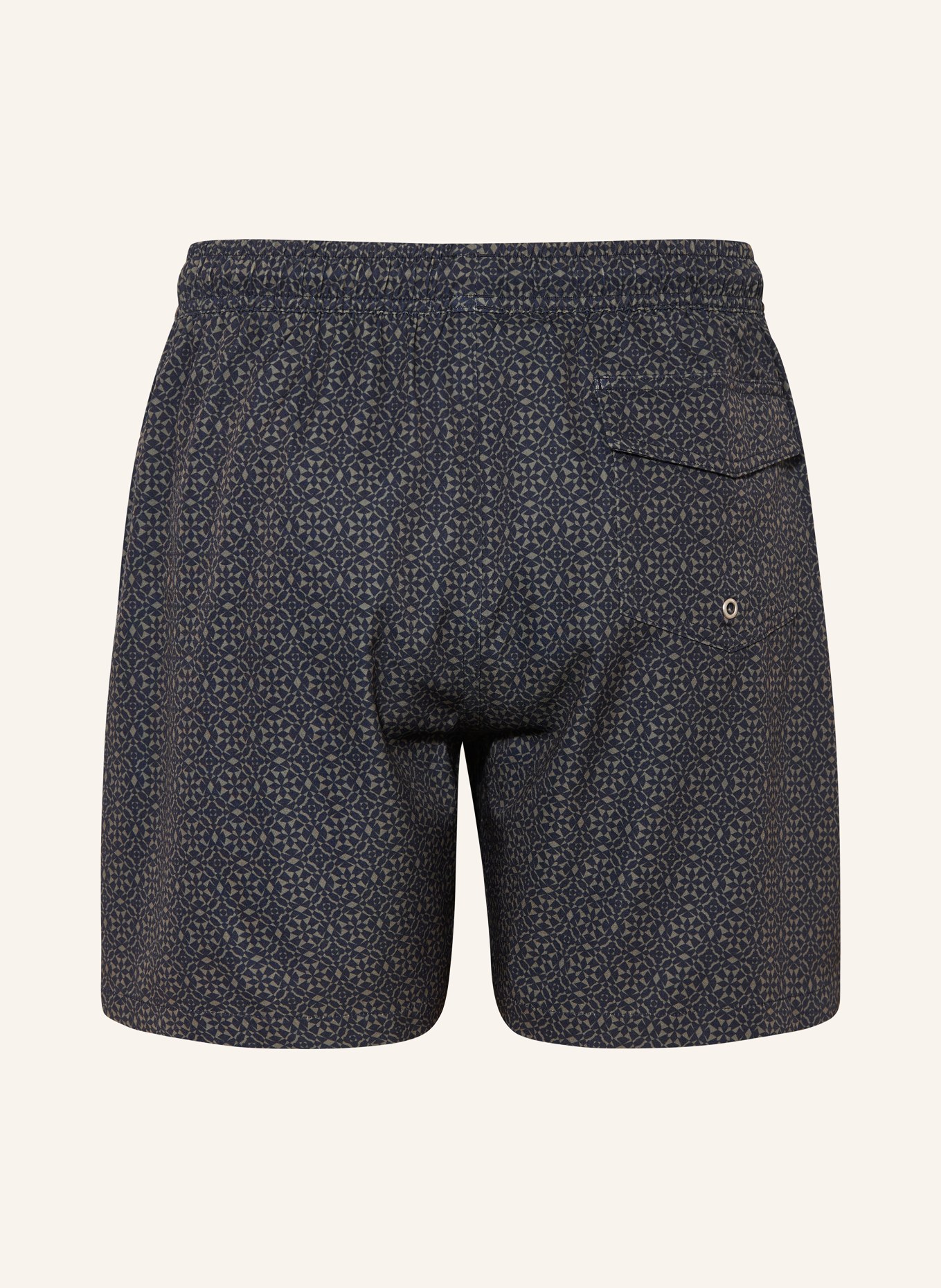 PAUL Badeshorts: KHAKI / DUNKELBLAU