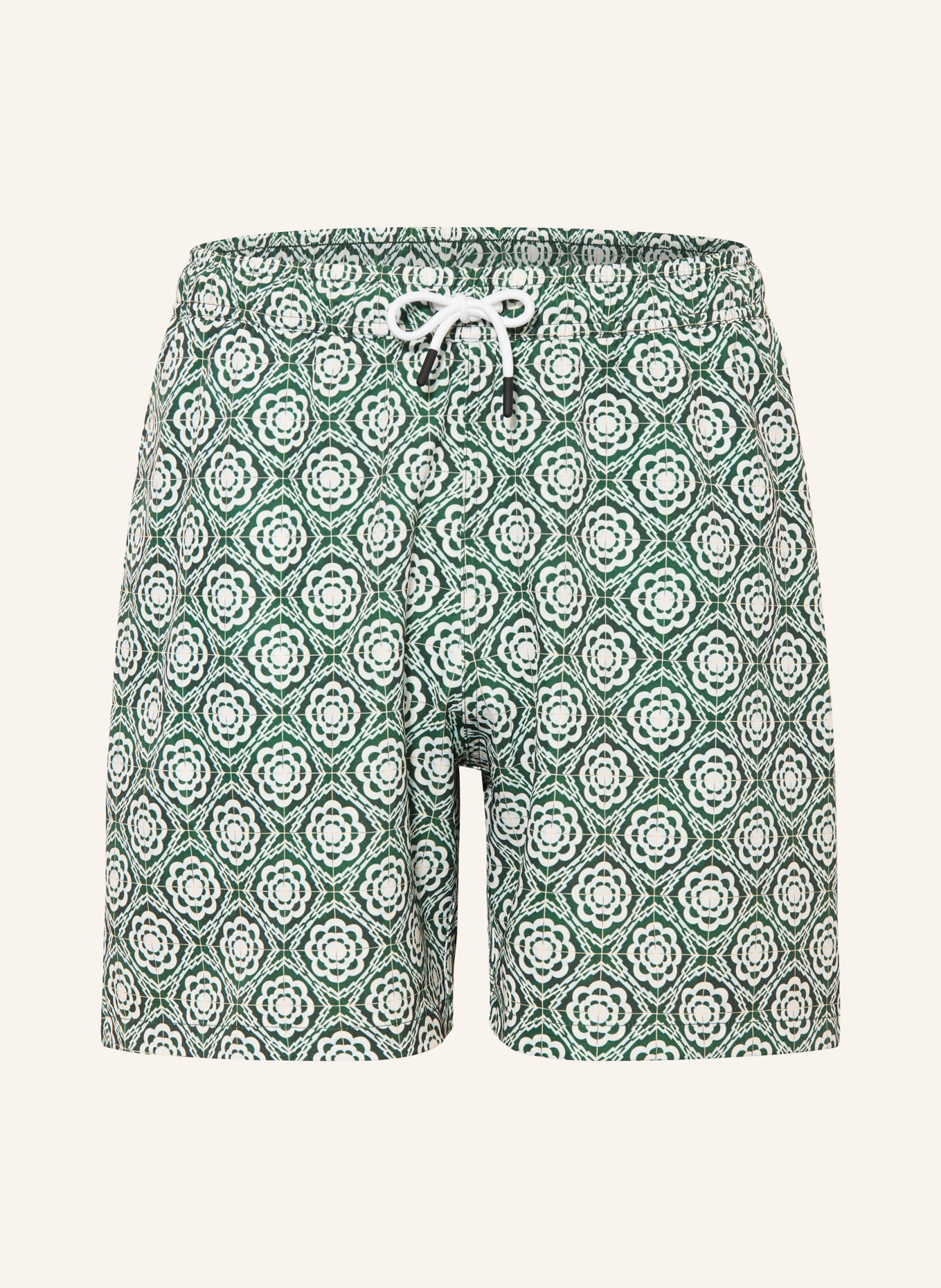 PAUL Badeshorts: GRÜN / CREME