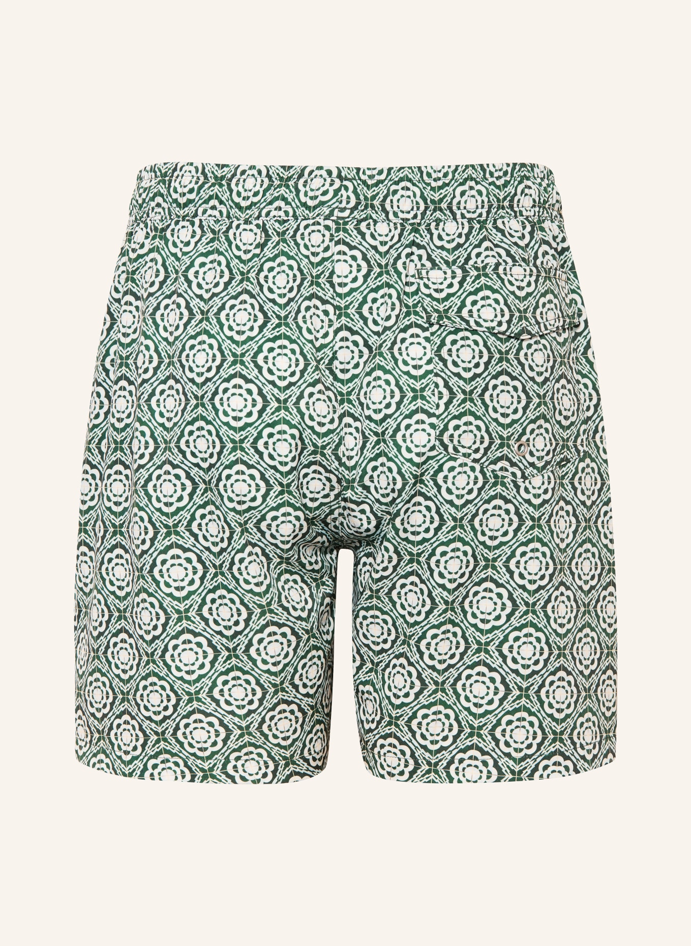 PAUL Badeshorts: GRÜN / CREME