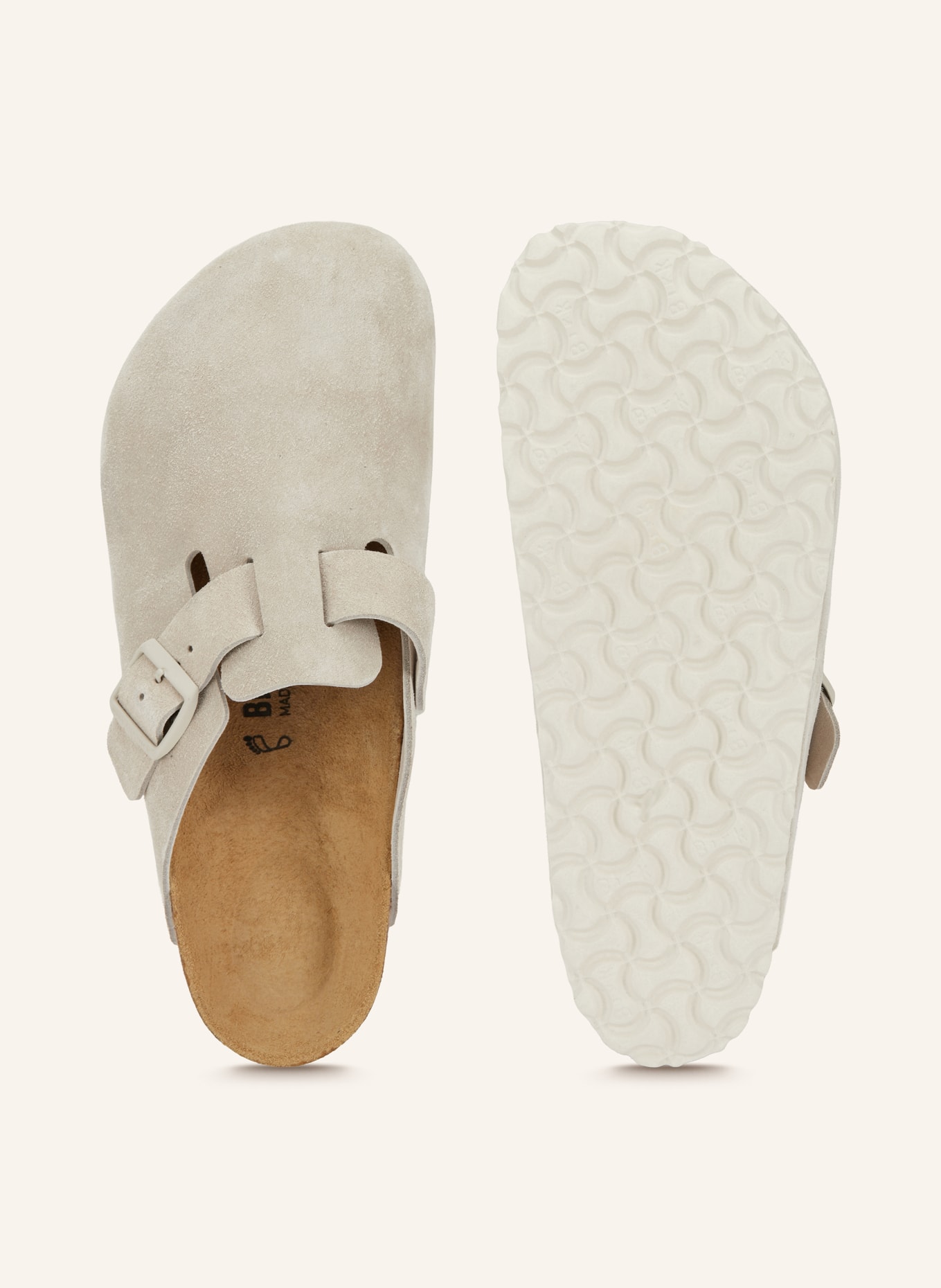 BIRKENSTOCK Pantoletten BOSTON: HELLGRAU