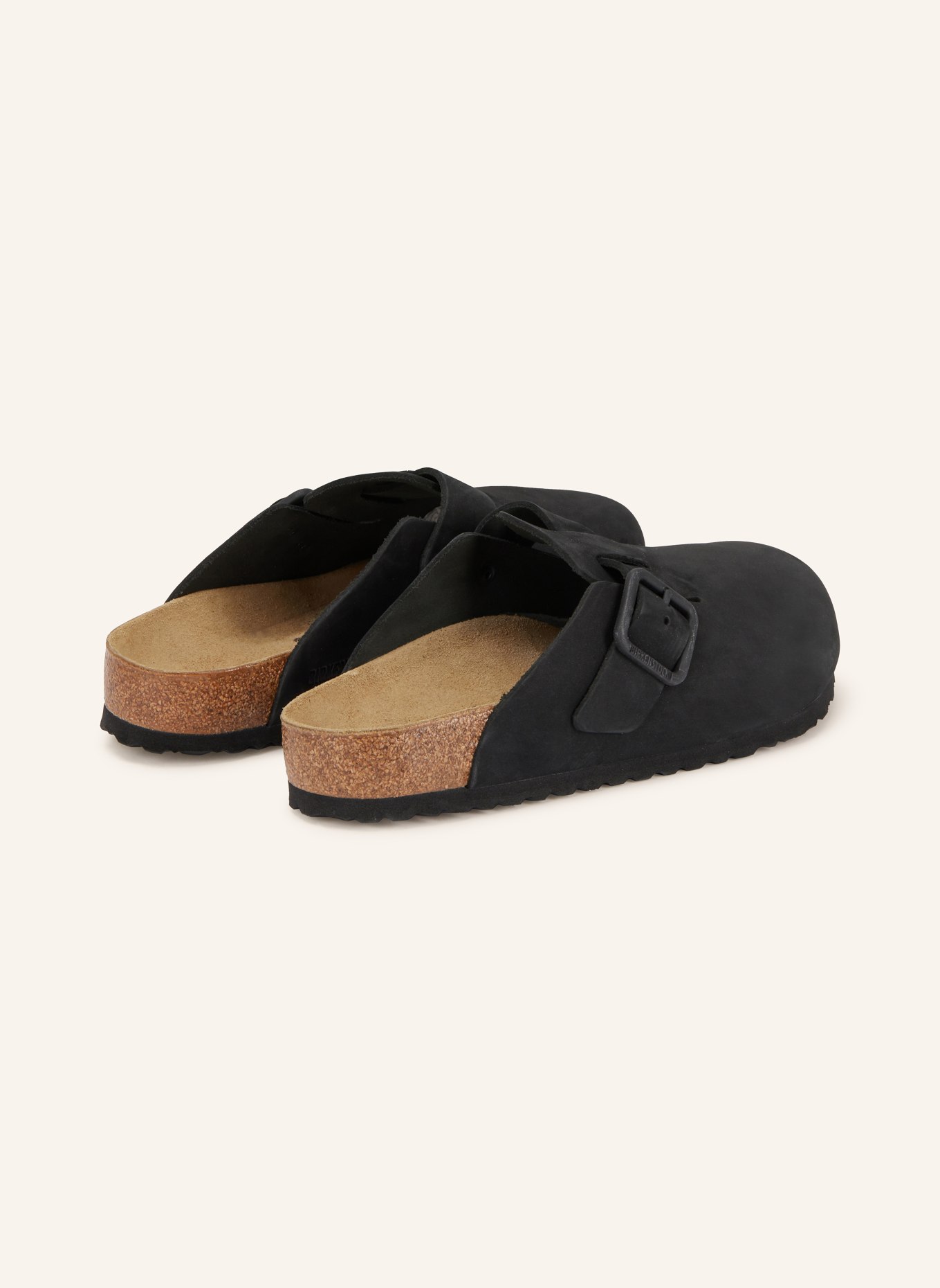 BIRKENSTOCK BOSTON WB mules: BLACK