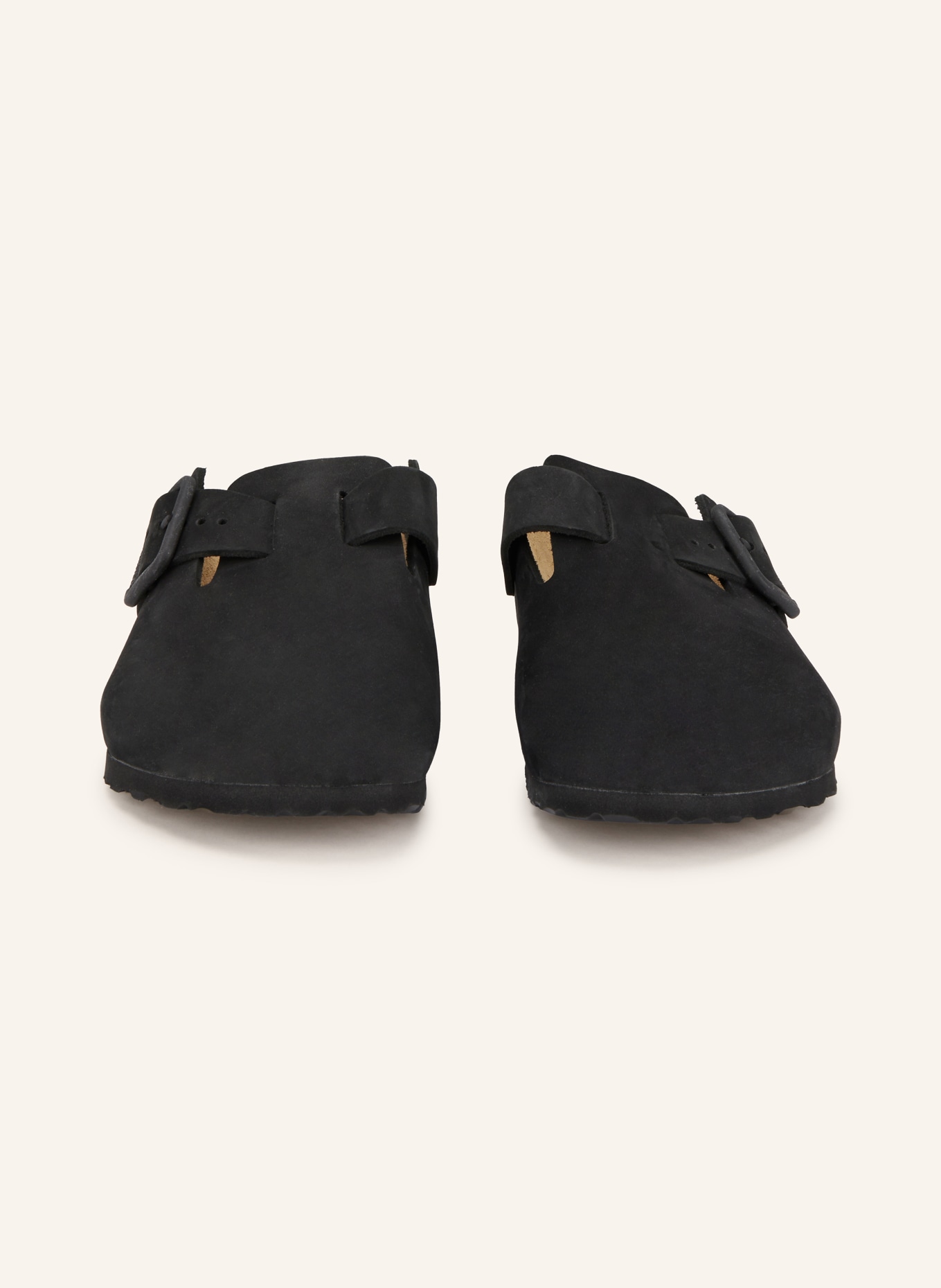 BIRKENSTOCK BOSTON WB mules: BLACK