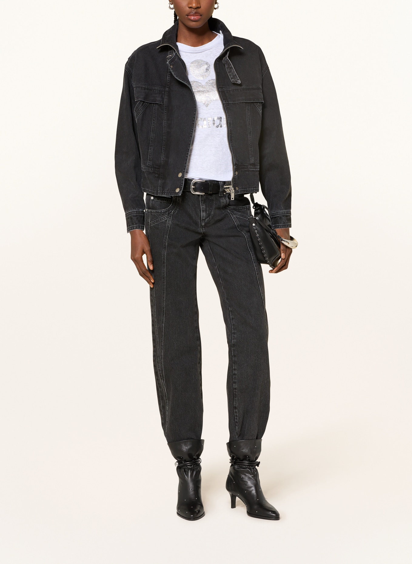 MARANT ÉTOILE Jeansjacke JOSELINE: SCHWARZ