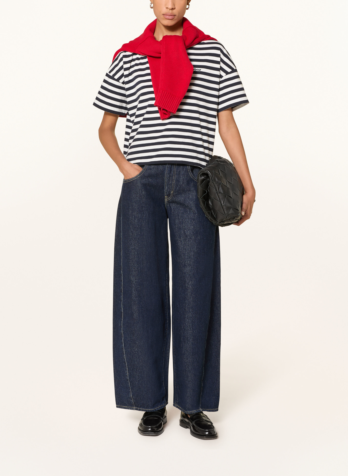 Barbour Tričko ADRIA: TMAVĚ MODRÁ / BÍLÁ