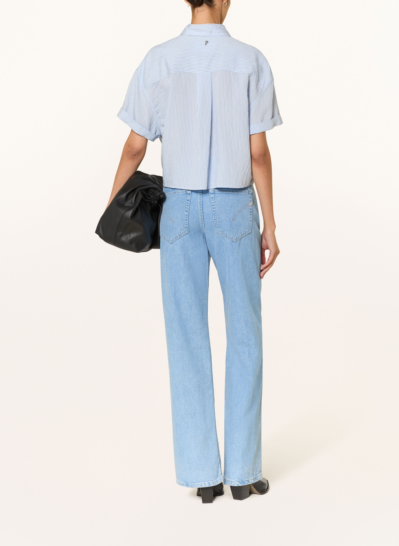 Dondup košile: TMAVĚ MODRÁ / BÍLÁ