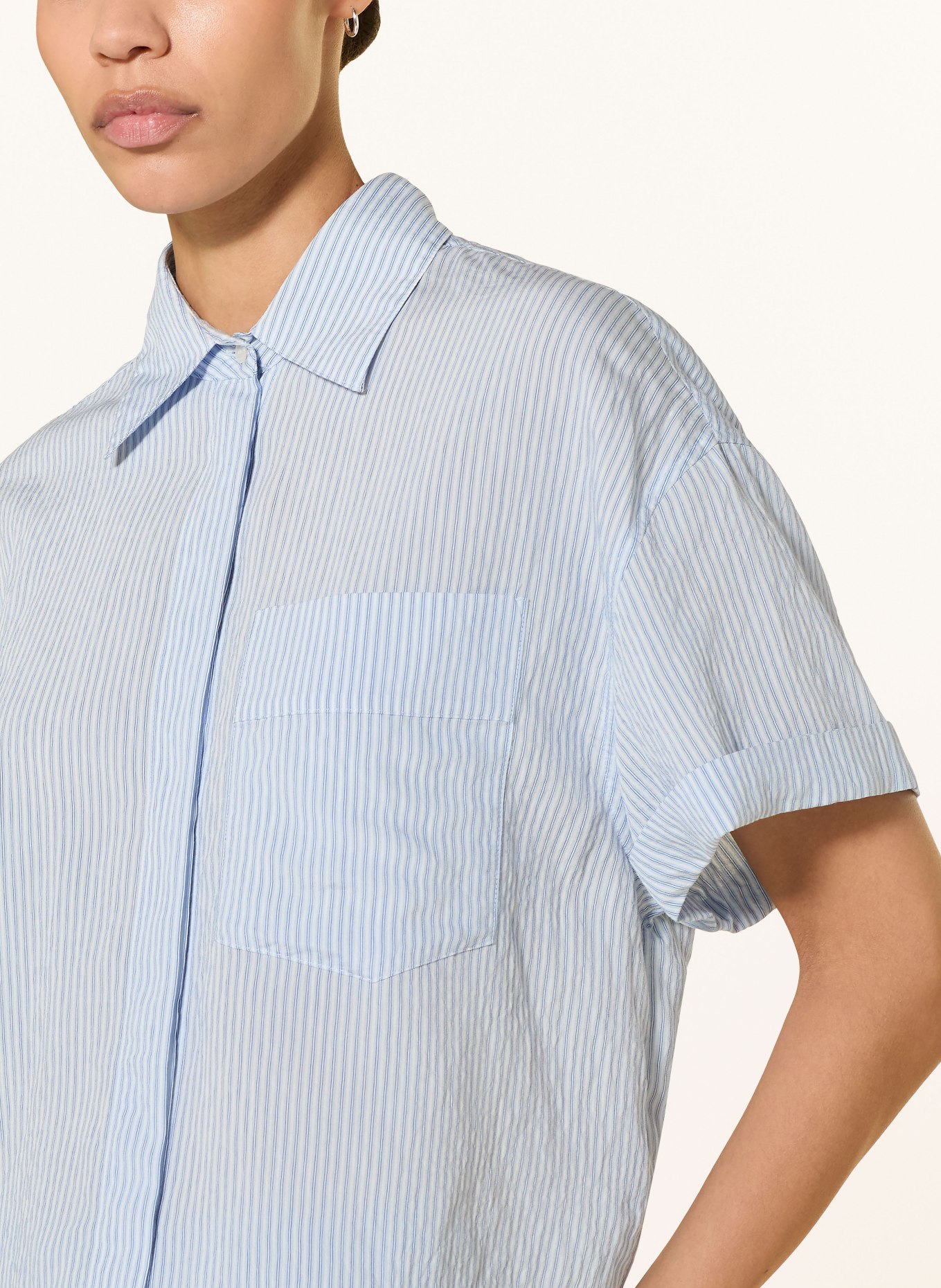 Dondup košile: TMAVĚ MODRÁ / BÍLÁ