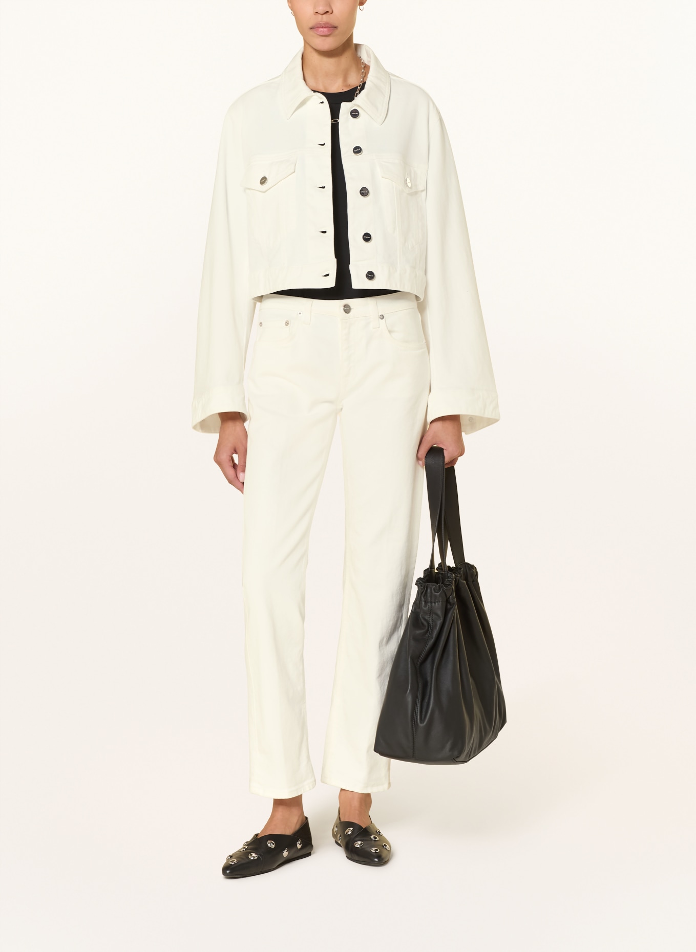 Dondup denim jacket: WHITE