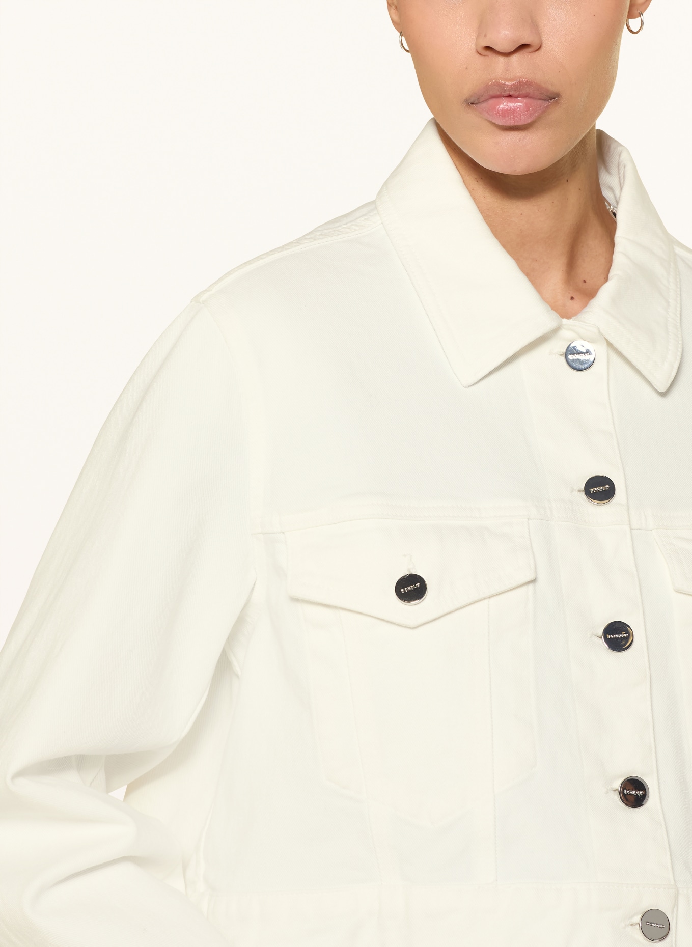Dondup denim jacket: WHITE
